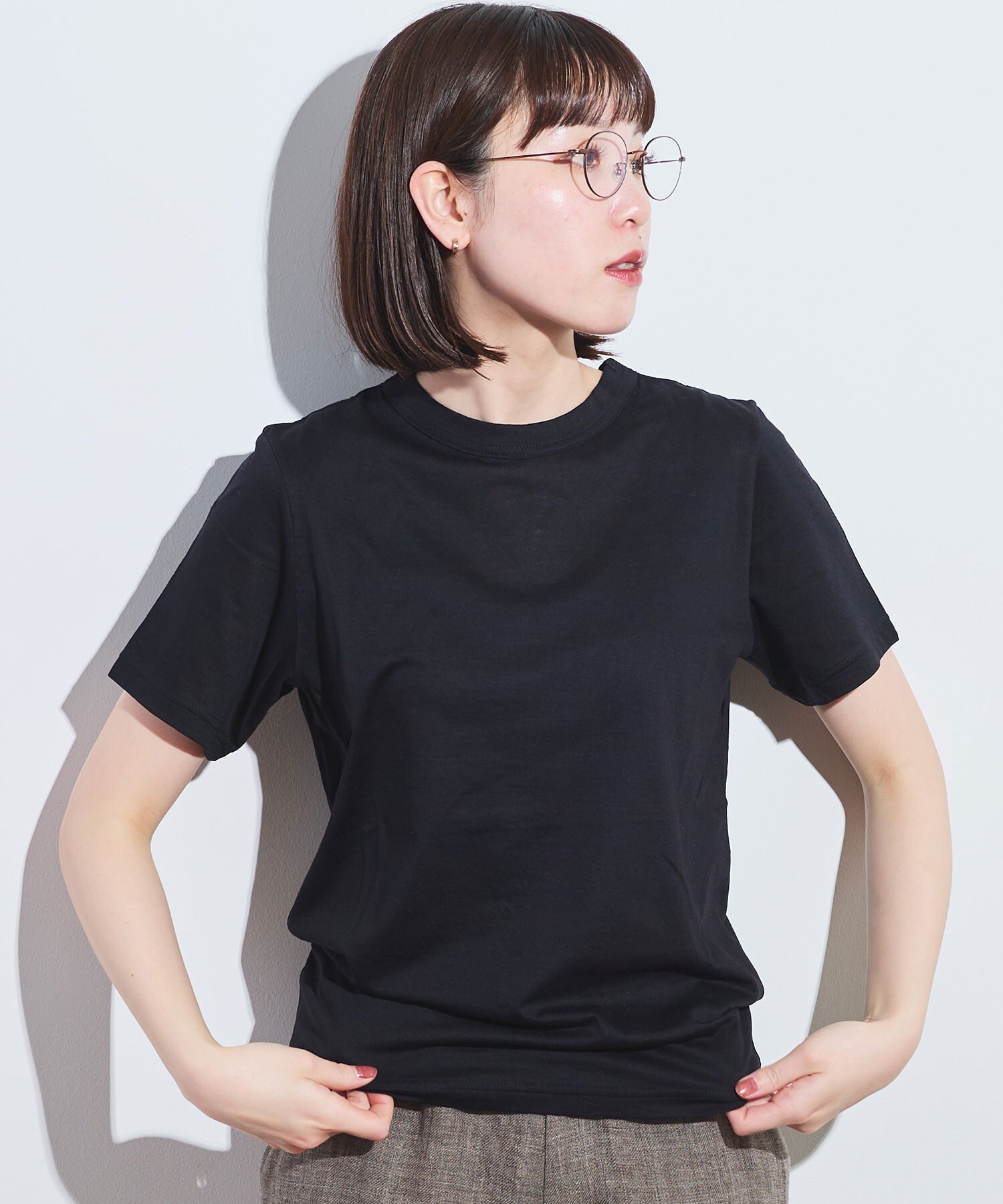 AMBIDEX Store △simple smooth short sleeve(F シロ): l