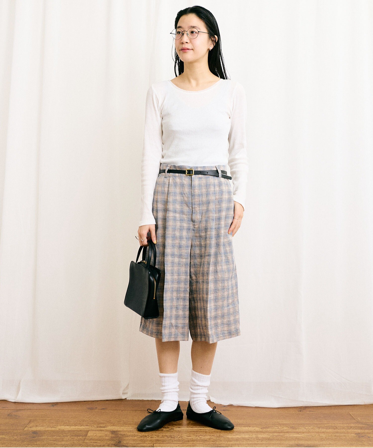AMBIDEX Store OMBRE CHECK half pants(F ベージュ): l'atelier