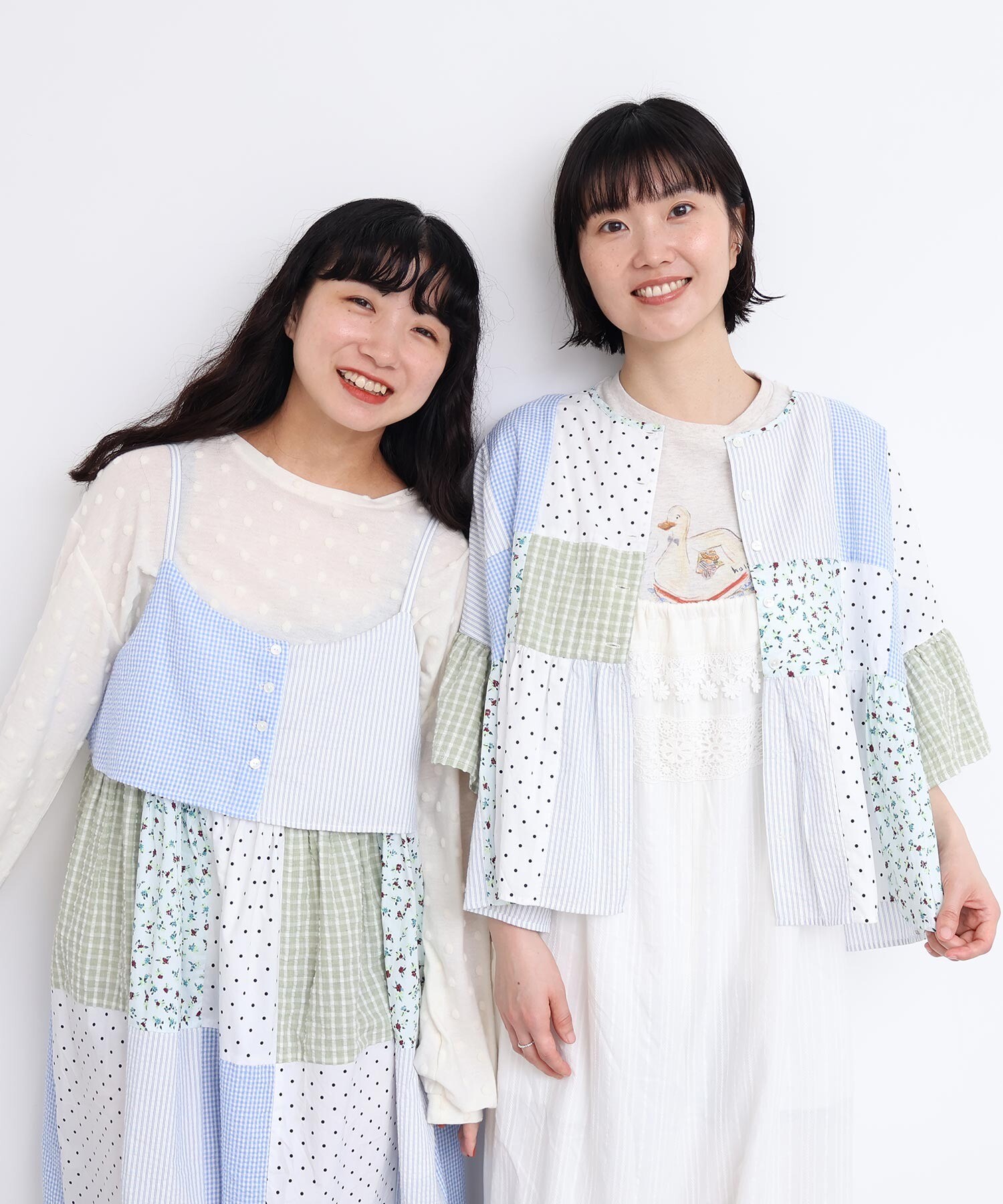 AMBIDEX Store little garden パッチワークブラウス(F クロ): l