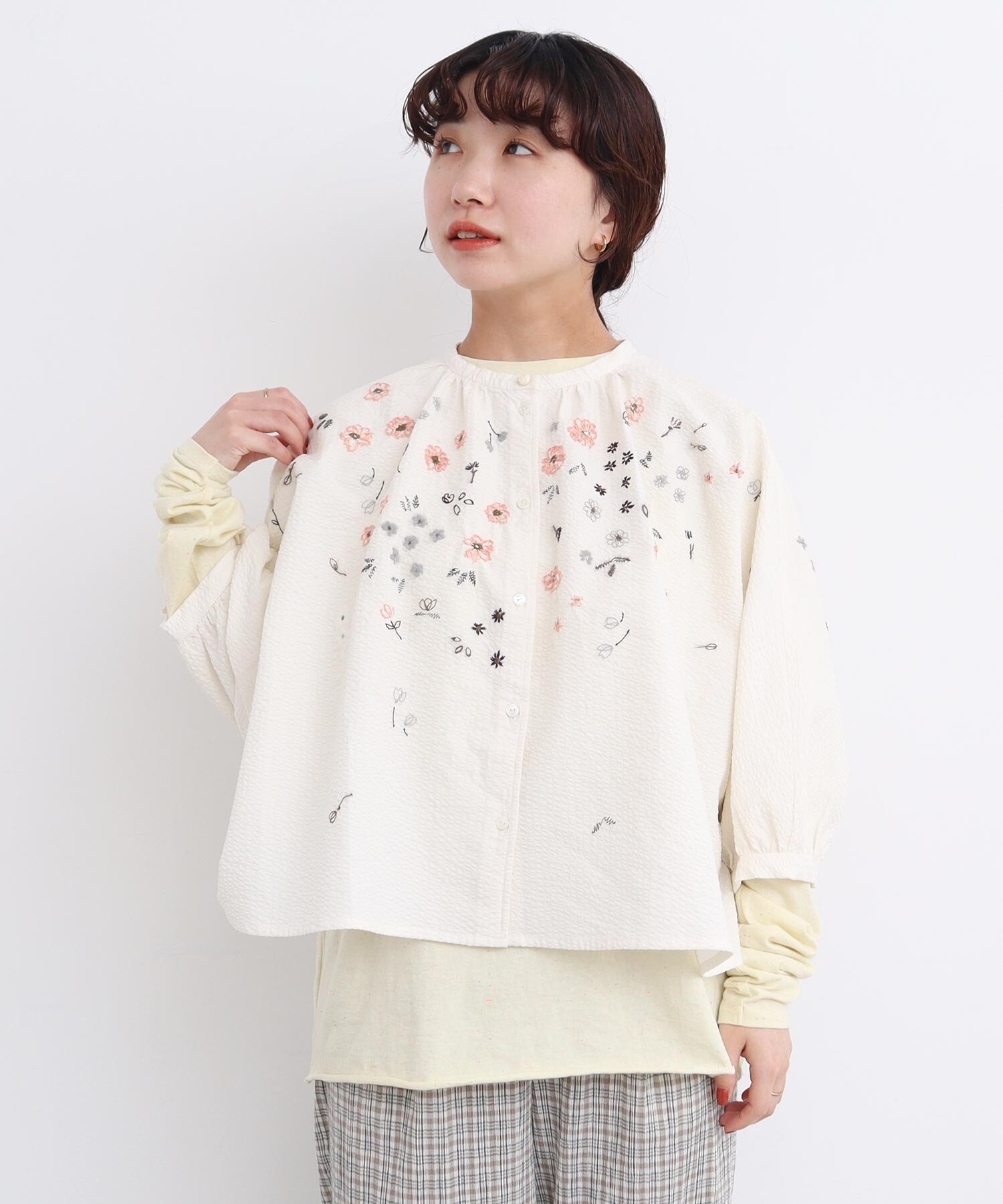 AMBIDEX Store 【予約販売】〇カラフルネップ天竺 くしゅ袖T