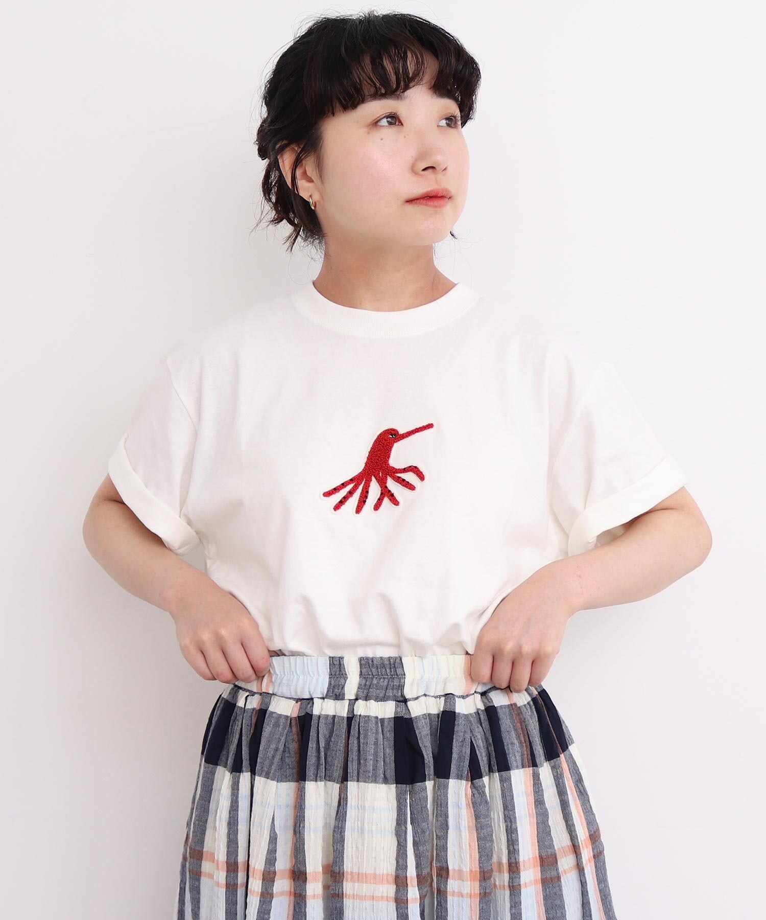 AMBIDEX Store 海の生物 さがら刺繍Tシャツ(F ピンク): l