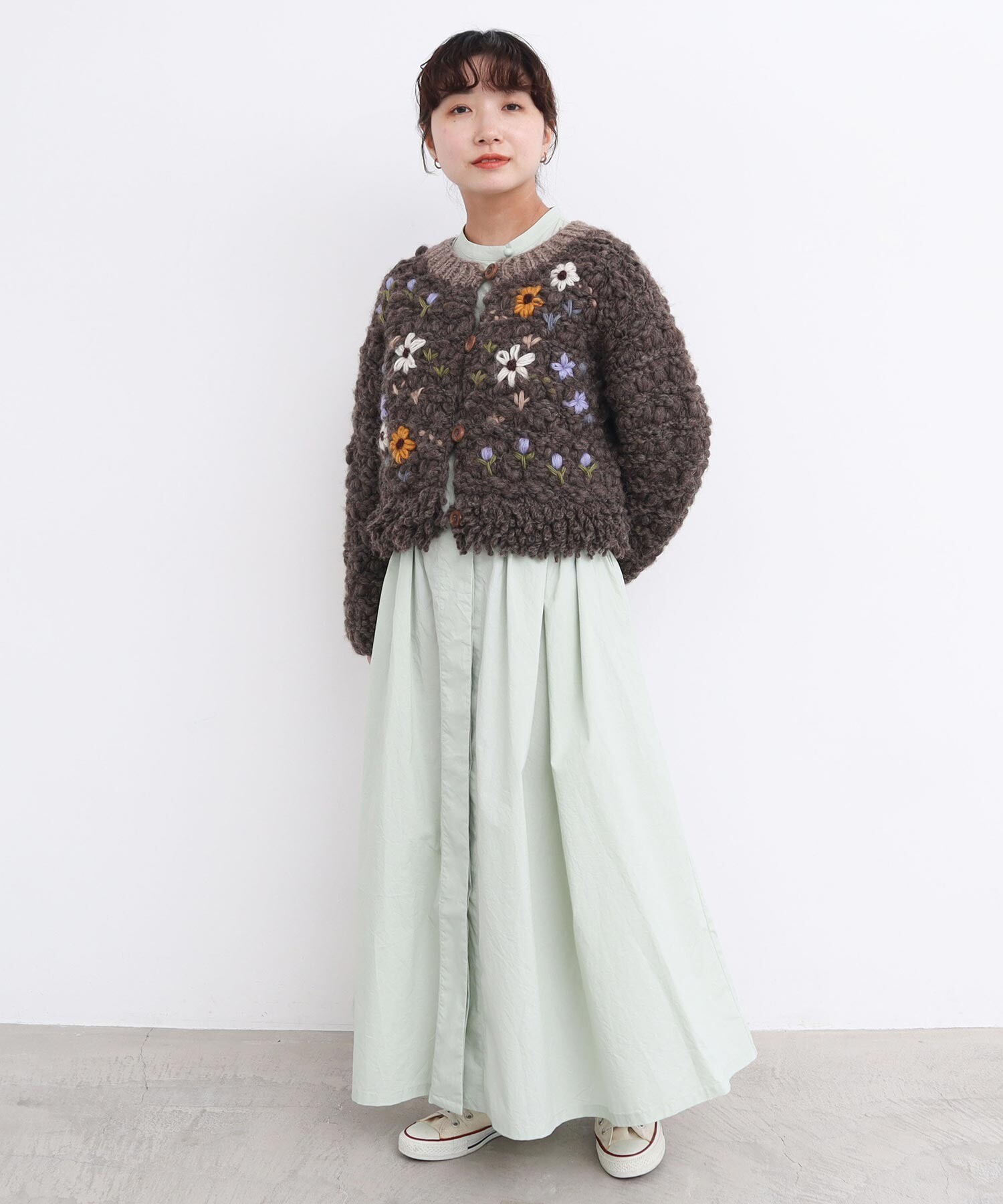 AMBIDEX Store 〇タイプライターころころボタンワンピース (F クロ): l