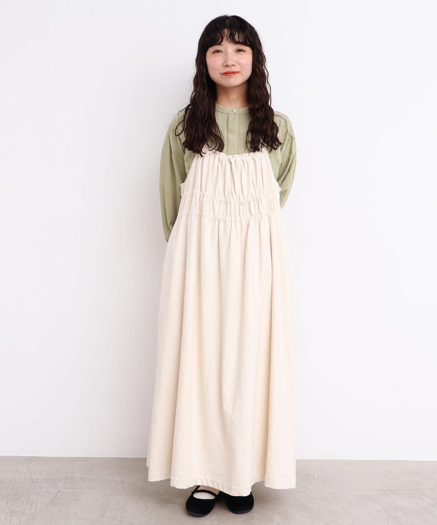 mifumi■yuiワンピース/キナリ AMBIDEX Store 【予約販売】○たゆたゆデニム キャミワンピース (F