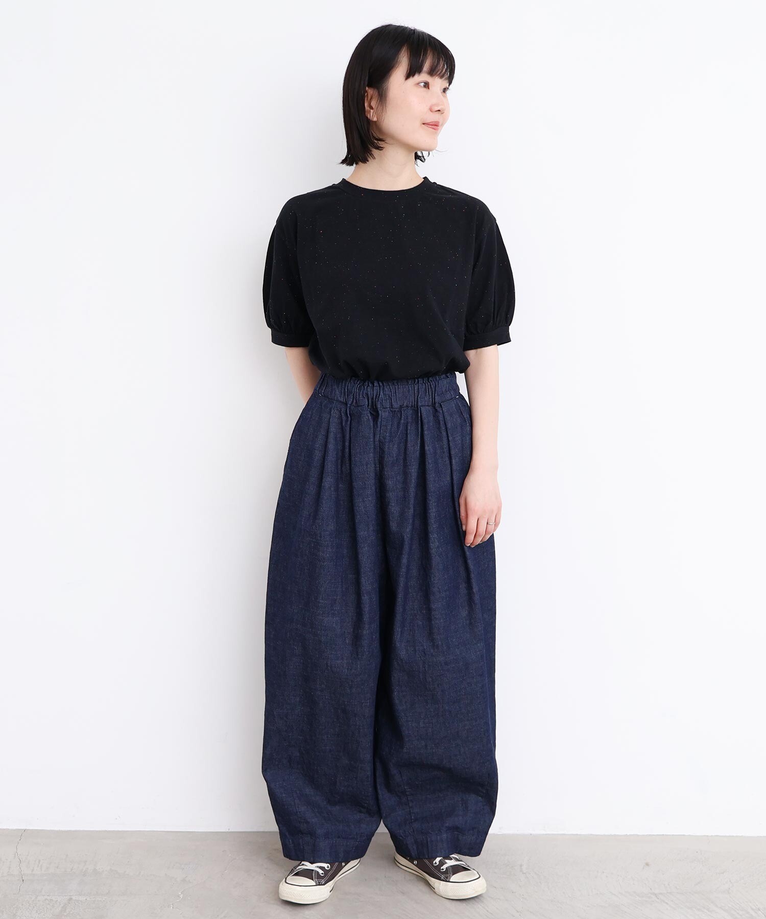 AMBIDEX Store たっぷりタックデニムパンツ (F コン): l'atelier