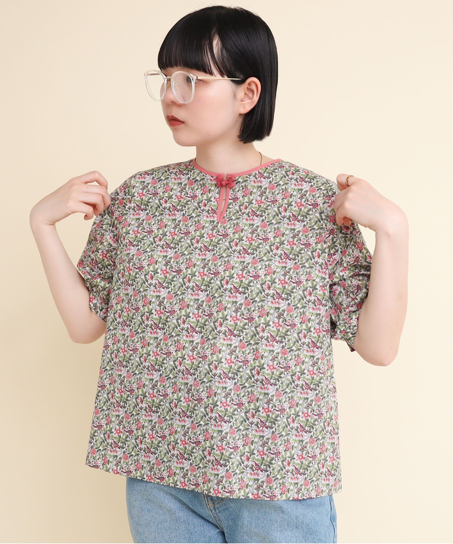 AMBIDEX Store 【予約販売】〇LIBERTY china blouse(F アオ): l