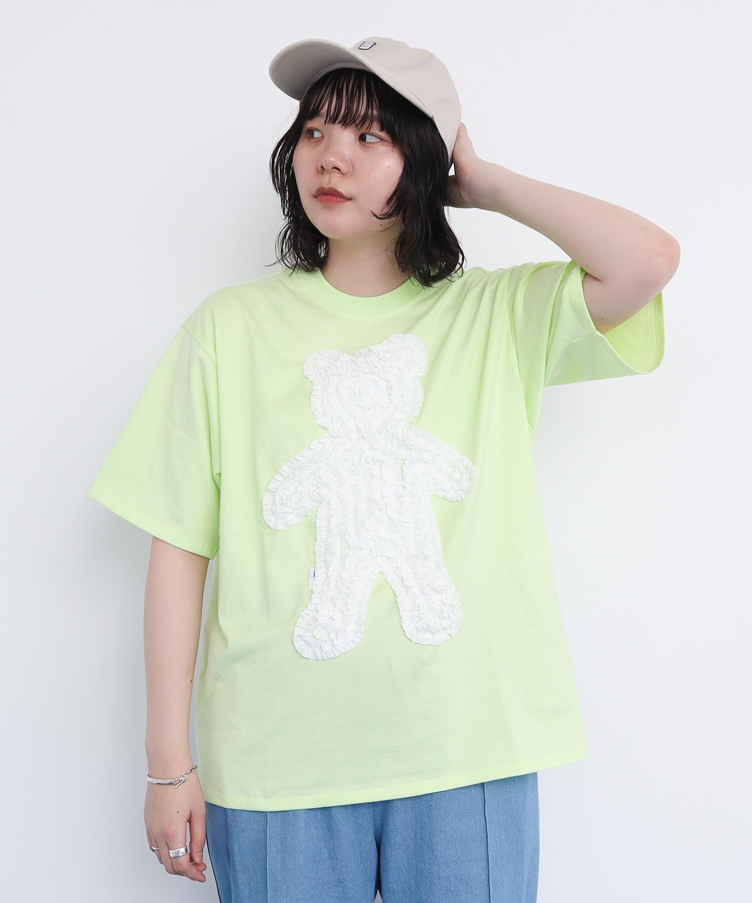 AMBIDEX Store △BEAR FRILL Tシャツ(F アオ): l'atelier du savon