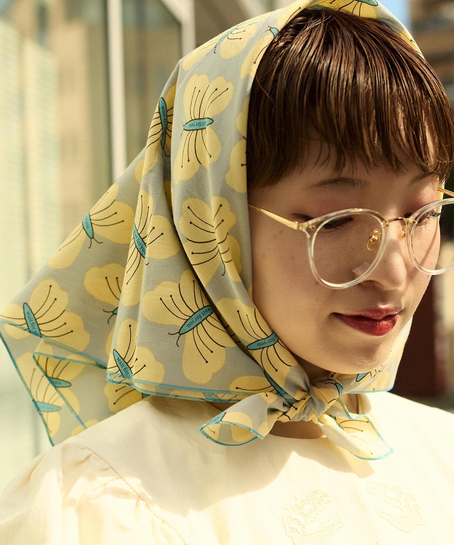 未使用！HERMES 花の手紙 FleursPourLeDire プチスカーフ