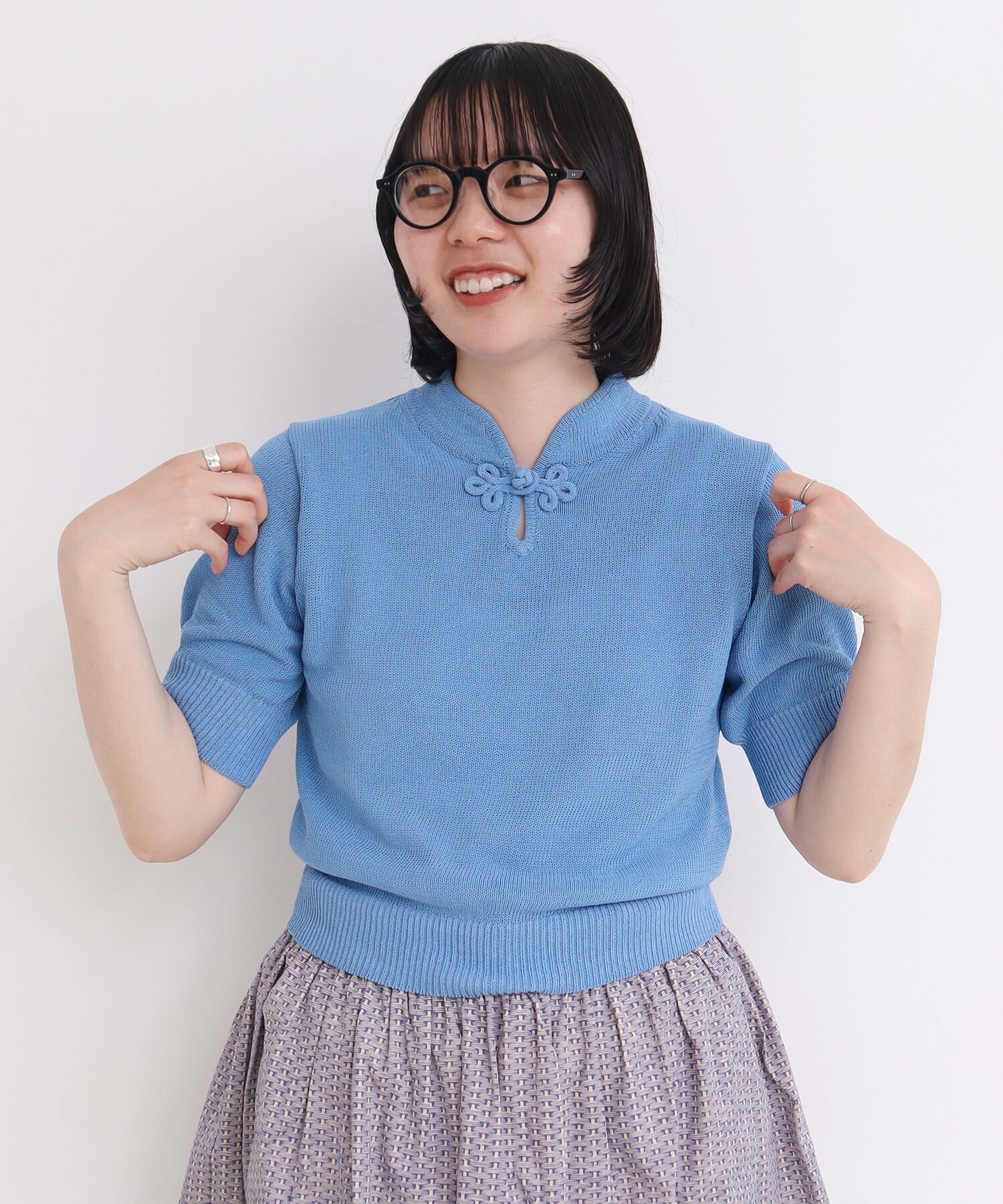 AMBIDEX Store 【予約販売】〇COTTON NYLON 華釦 半袖プル