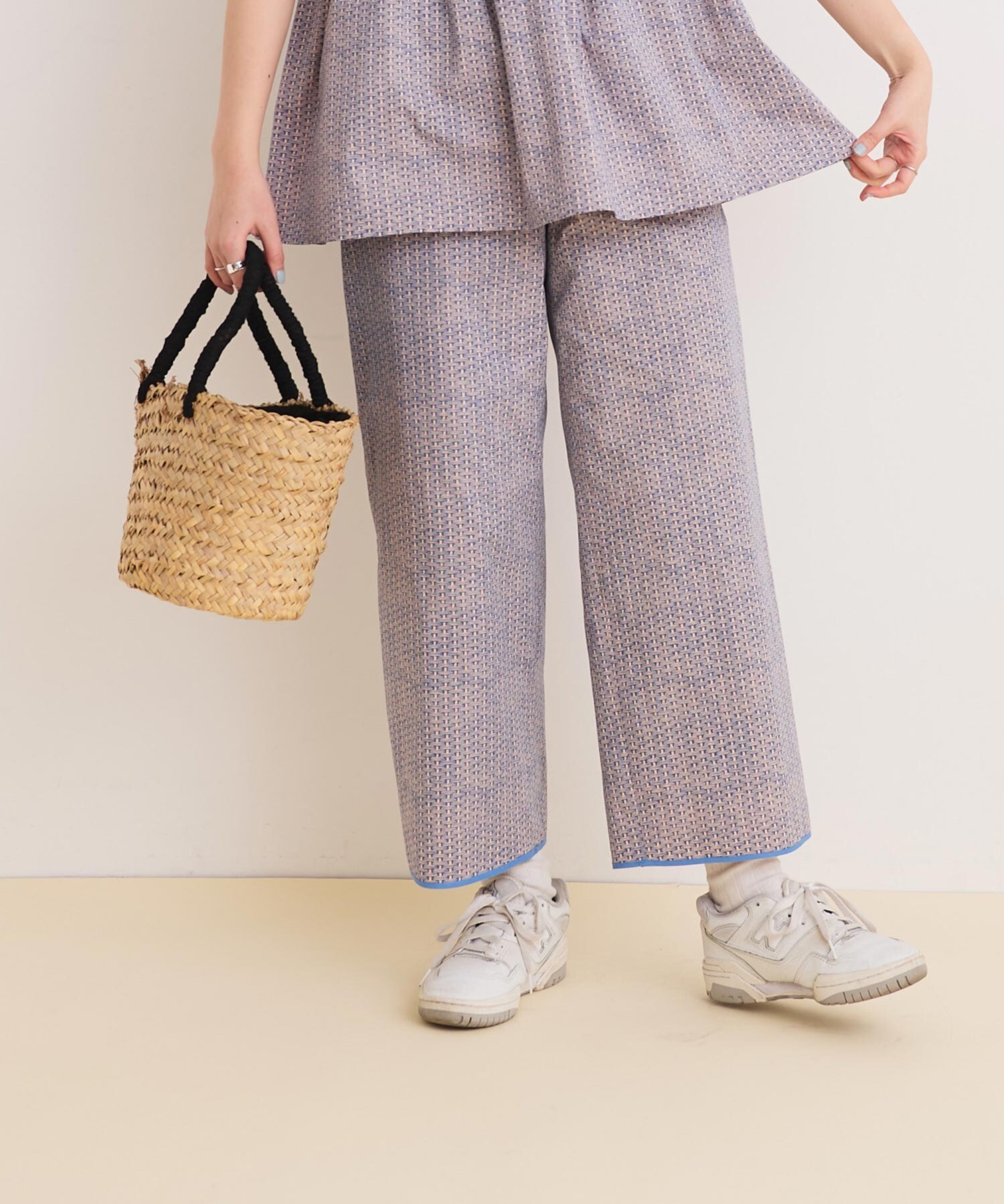 AMBIDEX Store 〇BASKET print マルポケット パンツ(F アオ): l AMBIDEX Store 〇BASKET print マルポケット パンツ(F アオ): l