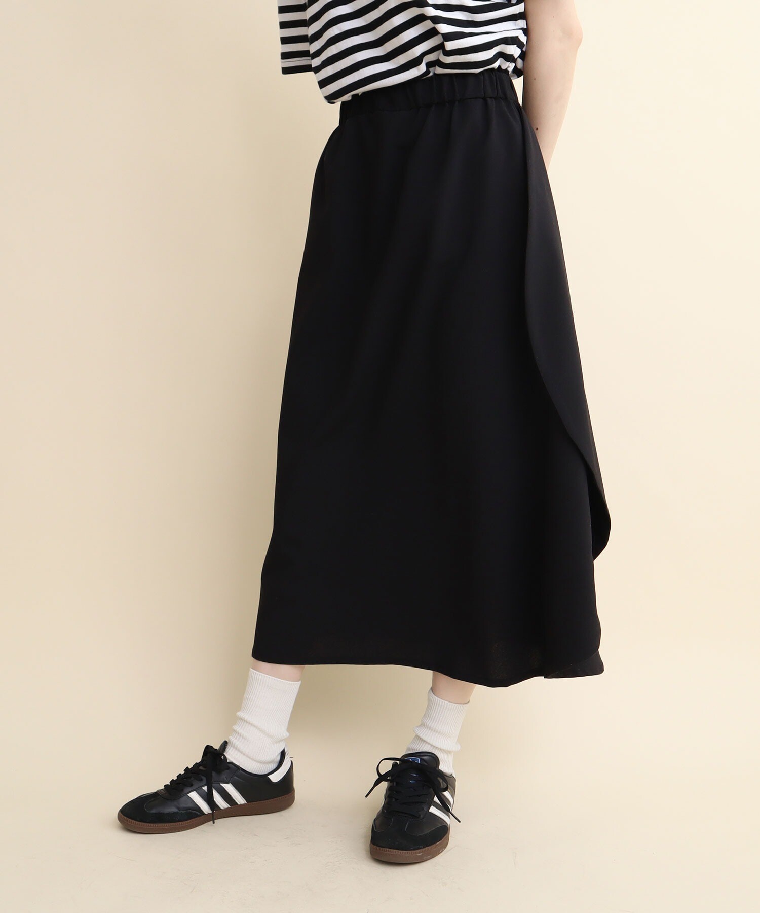 AMBIDEX Store 【予約販売】△○BLACK full moon skirt(F クロ): l 