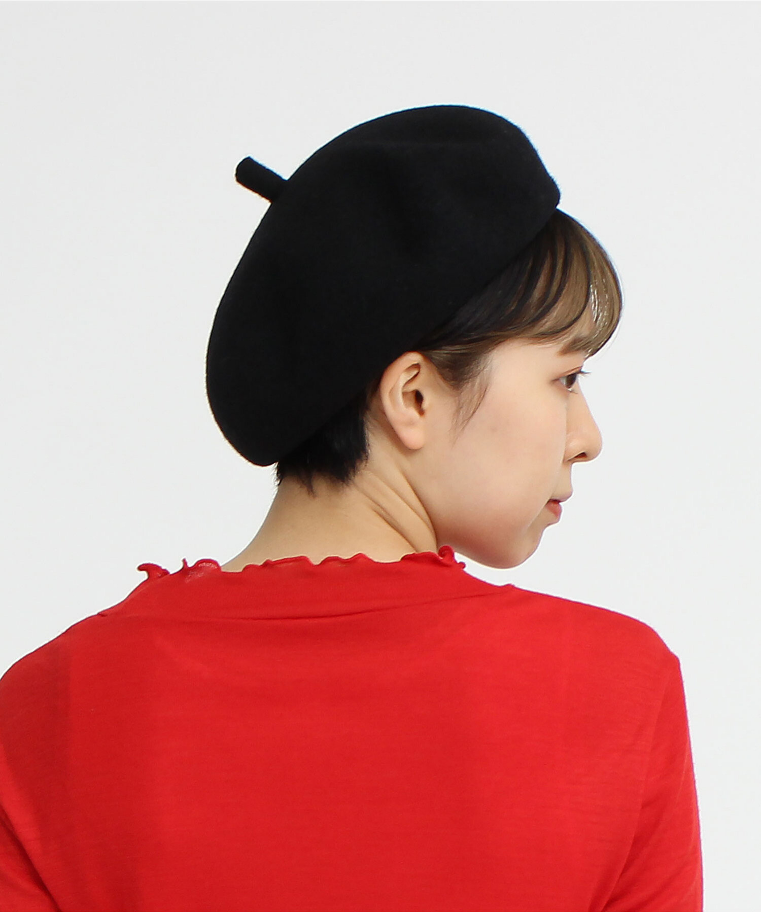 AMBIDEX Store △〇太ちょぼ WOOLベレー帽(F クロ): Dot and Stripes 