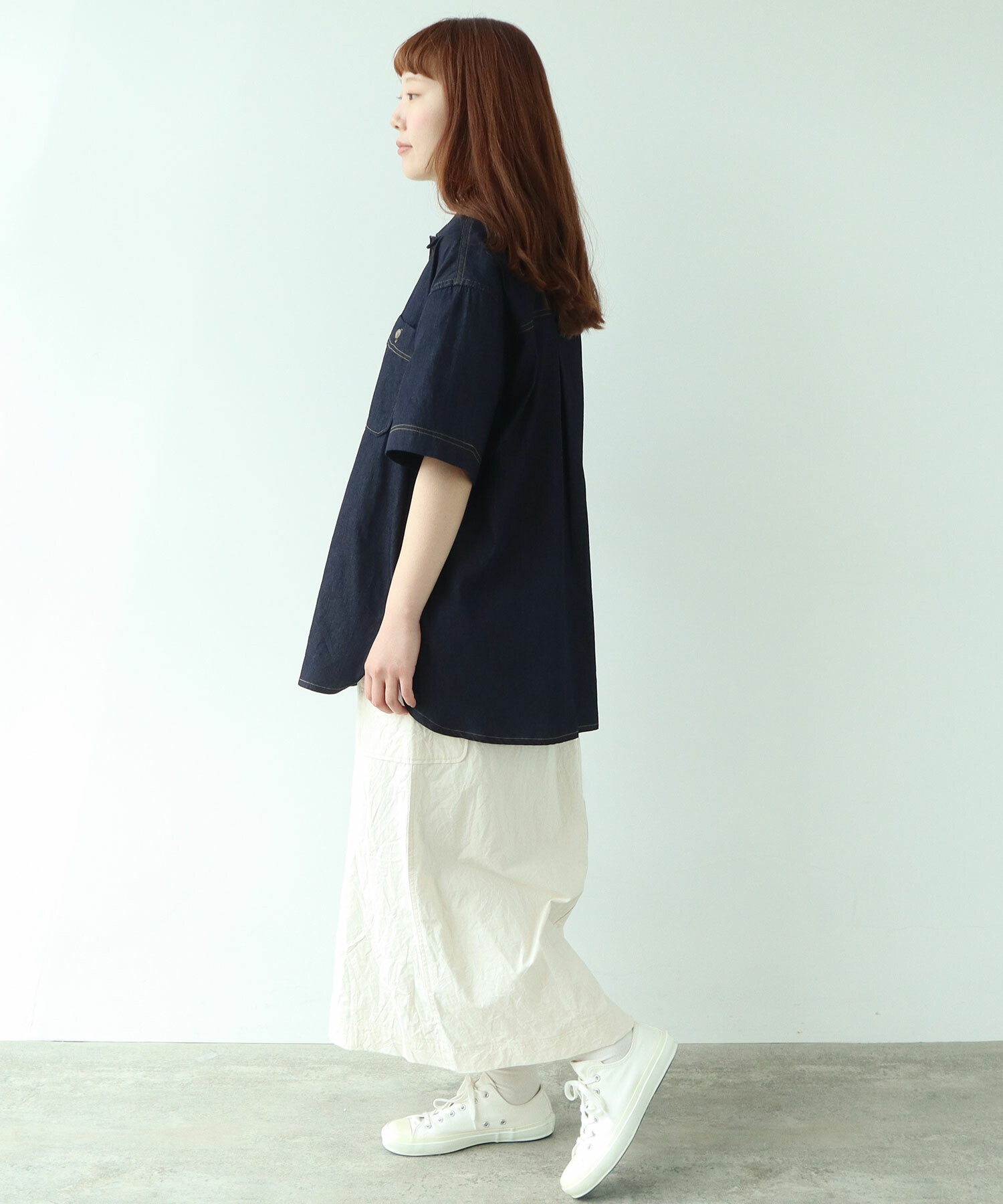 AMBIDEX Store 〇 5.5oz denim オーバーシャツ(F インディゴ