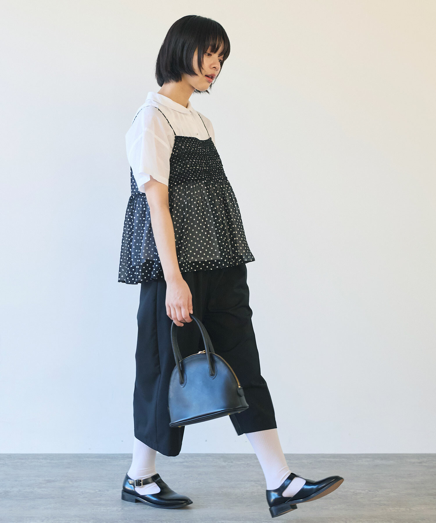 AMBIDEX Store 【予約販売】〇 ドット刺繍 キャミソール(F クロ