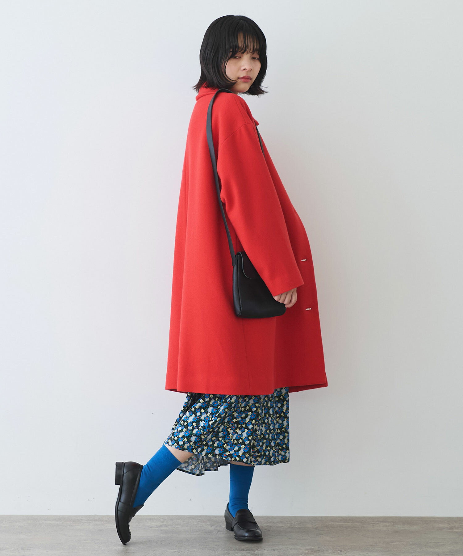 AMBIDEX Store △〇 super100 スイビ ステンカラーコート(F グリーン