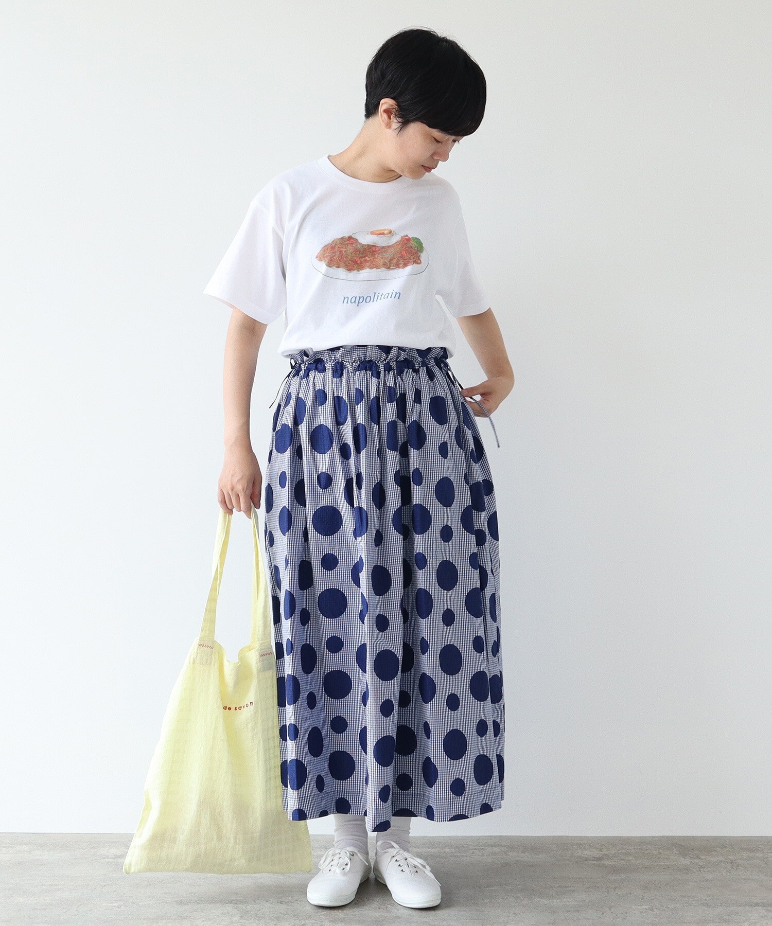 AMBIDEX Store △別注 ナポリタン Tシャツ(F シロ): bulle de savon