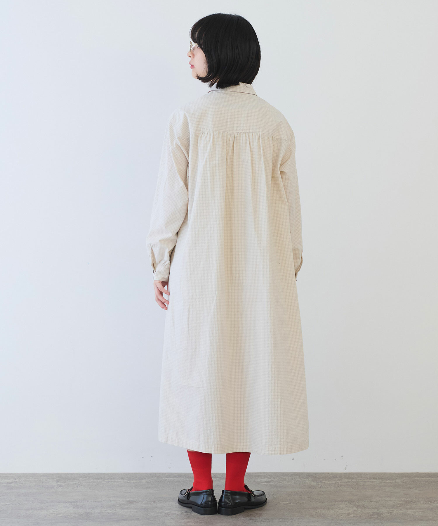 AMBIDEX Store 〇 ナチュラルリップルボイル シャツワンピース(F