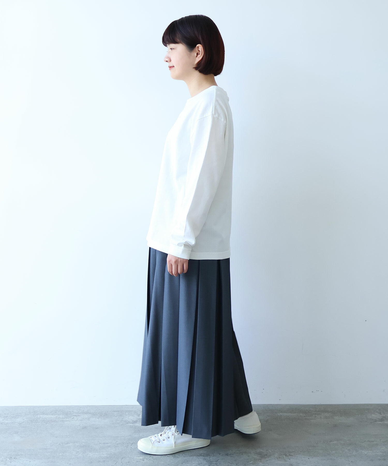 AMBIDEX Store △T/R 太プリーツスカート(F グレー): bulle de savon