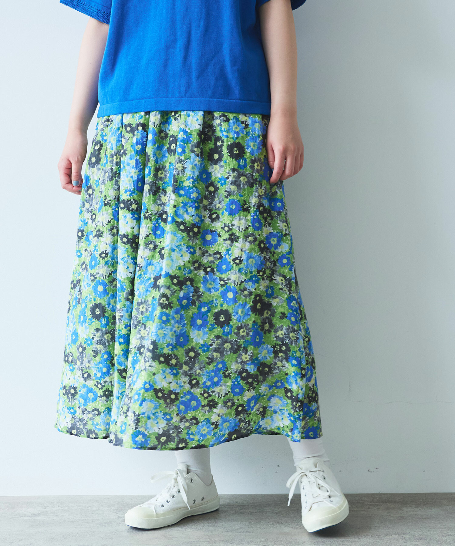 bulle de savon 花柄　スカート bulle de savon スカート 菜の花刺繍 : ZOZOTOWN Yahoo!店