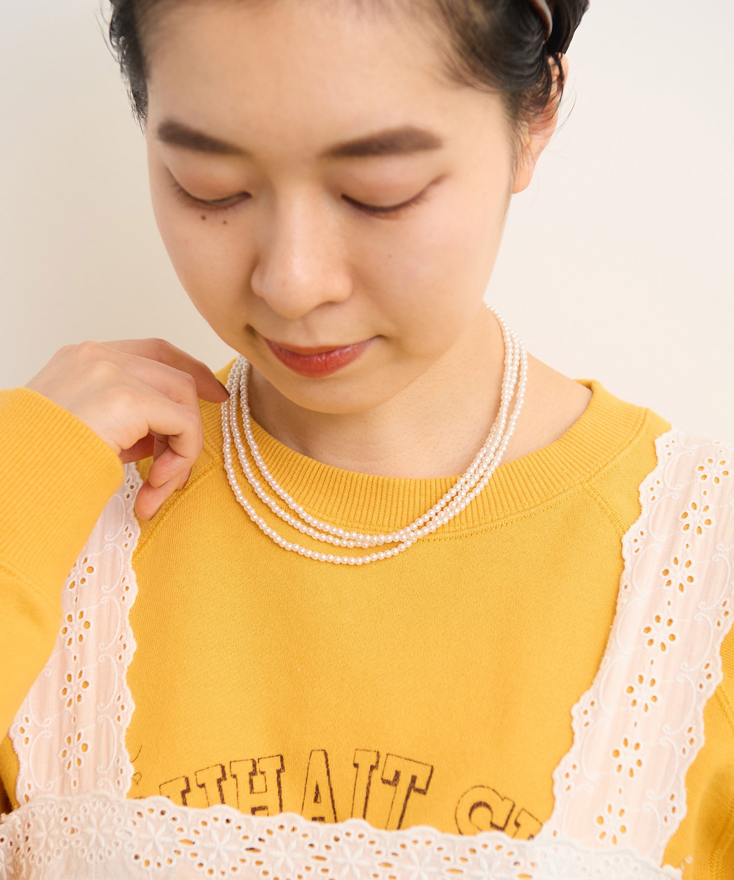 AMBIDEX Store △○小パール ロングネックレス(F キナリ): CHILD AMBIDEX Store △○小パール ロングネックレス(F キナリ): CHILD
