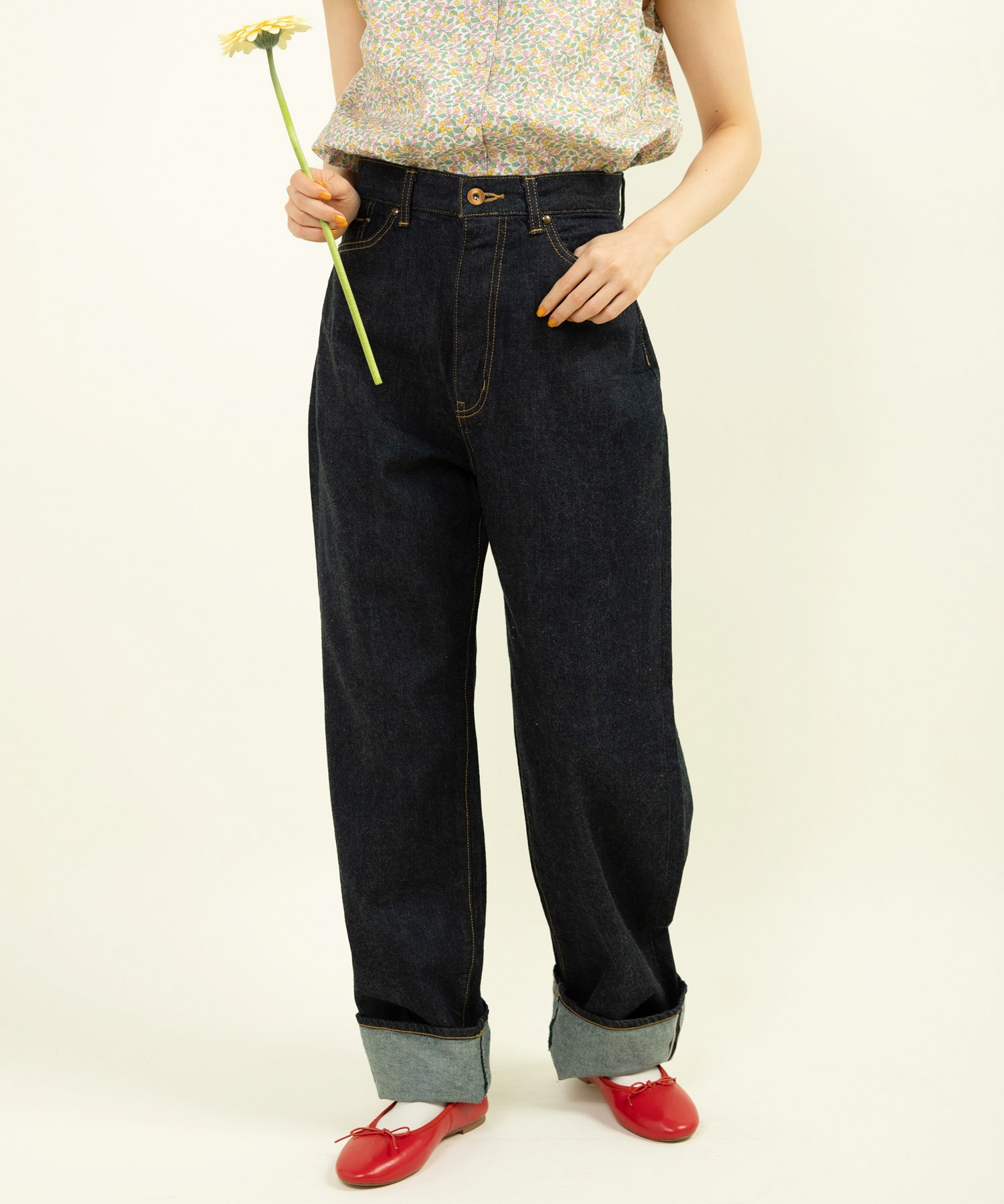 AMBIDEX Store △○11.75ozセルビッチデニム ストレートパンツ(36 コン