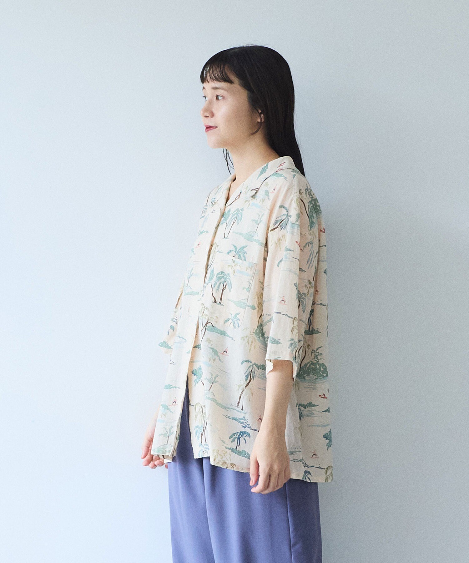 yuni　クラネ　シャツのみ AMBIDEX Store 【予約販売】Island print open collar シャツ(F