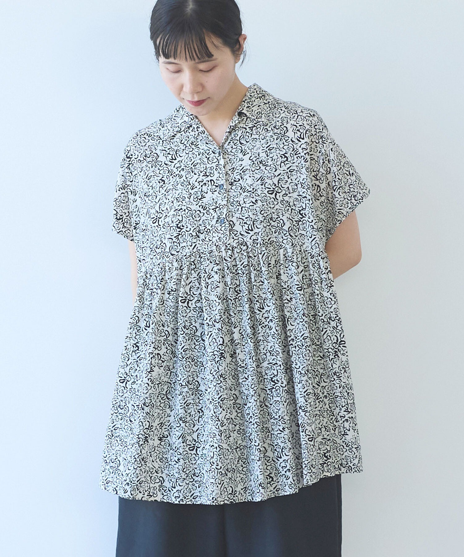 AMBIDEX Store rayon cupla cotton flower print open peprum