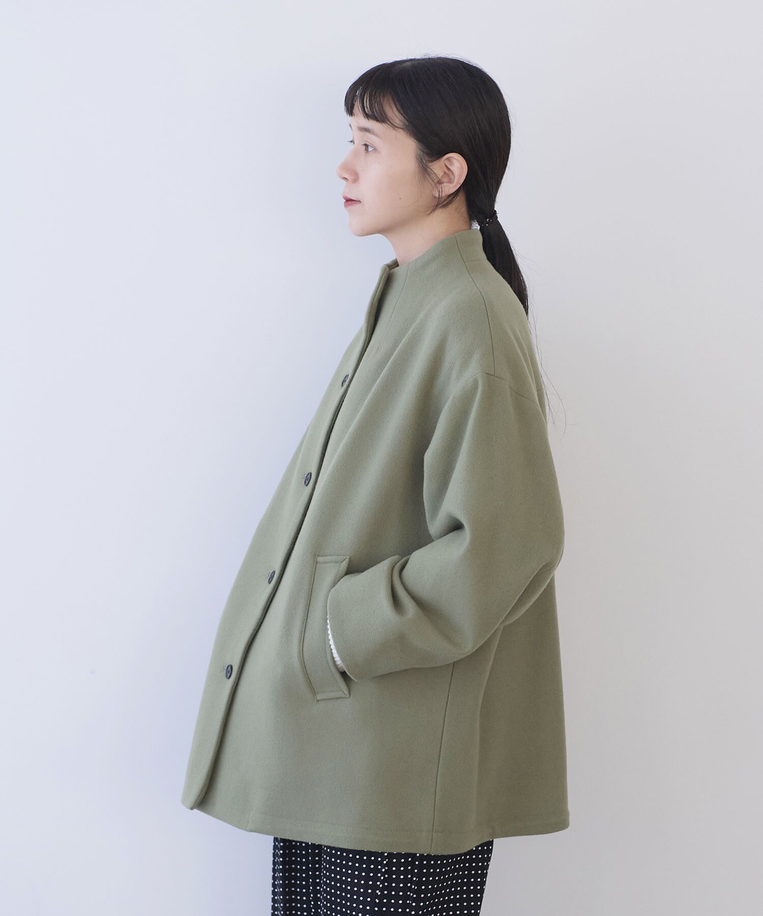 AMBIDEX Store W/super100 bottleneck drawstrings hem コート(F