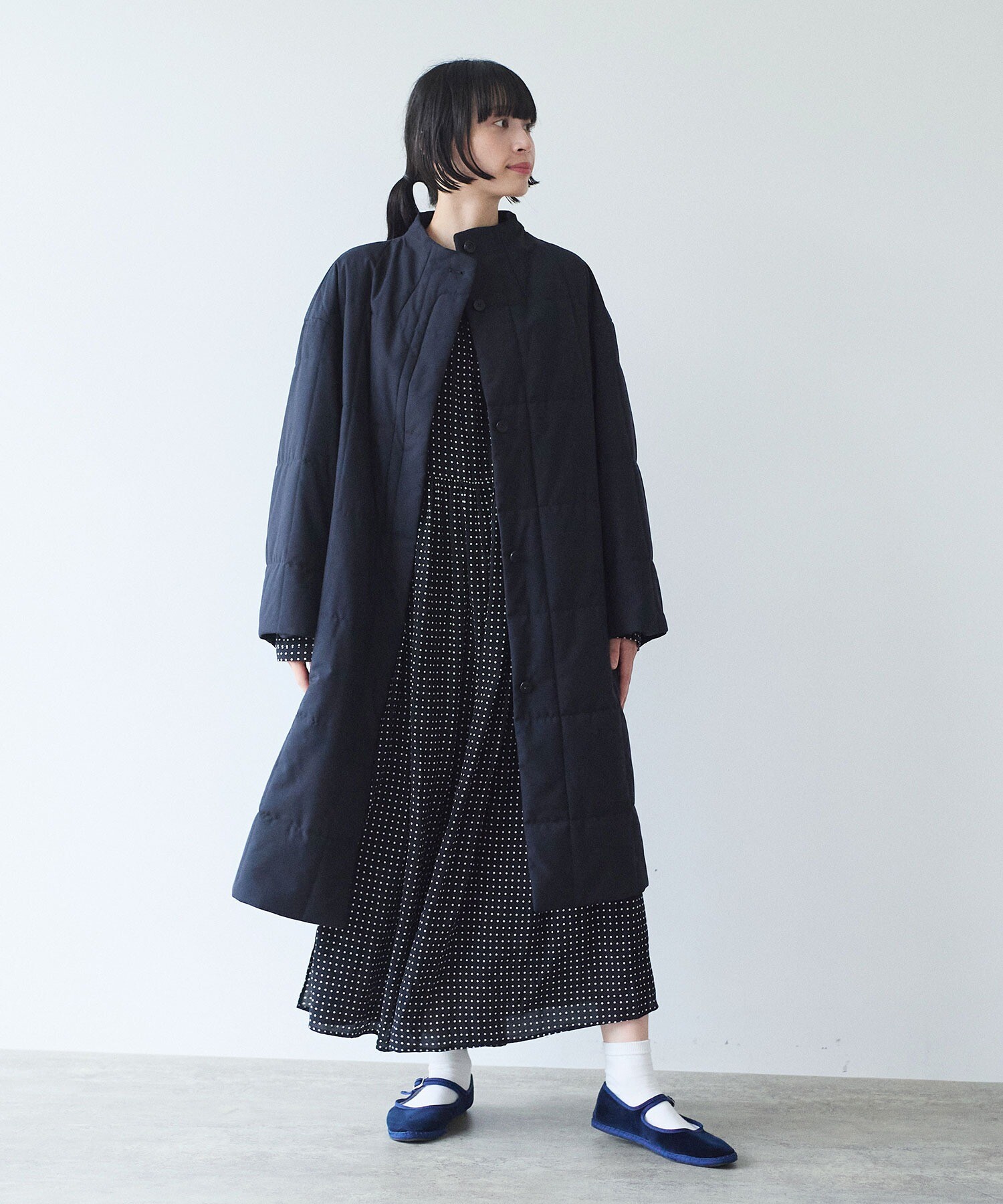 AMBIDEX Store ○evodown bottle neck コート(F チャコールグレー): yuni