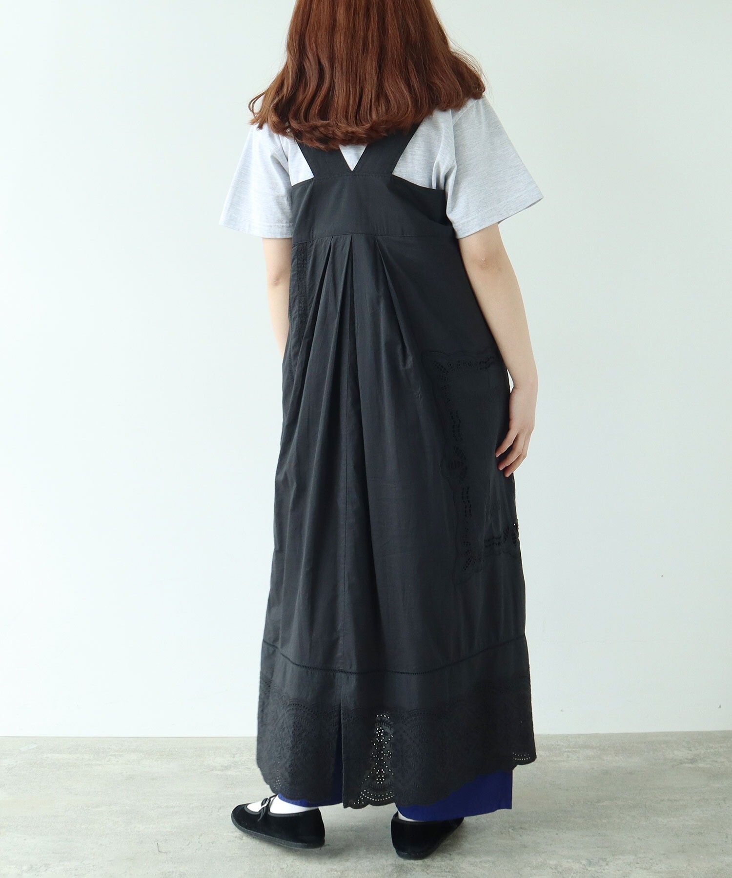 AMBIDEX Store ○カットワーク刺繍 ジャンパースカート(F シロ