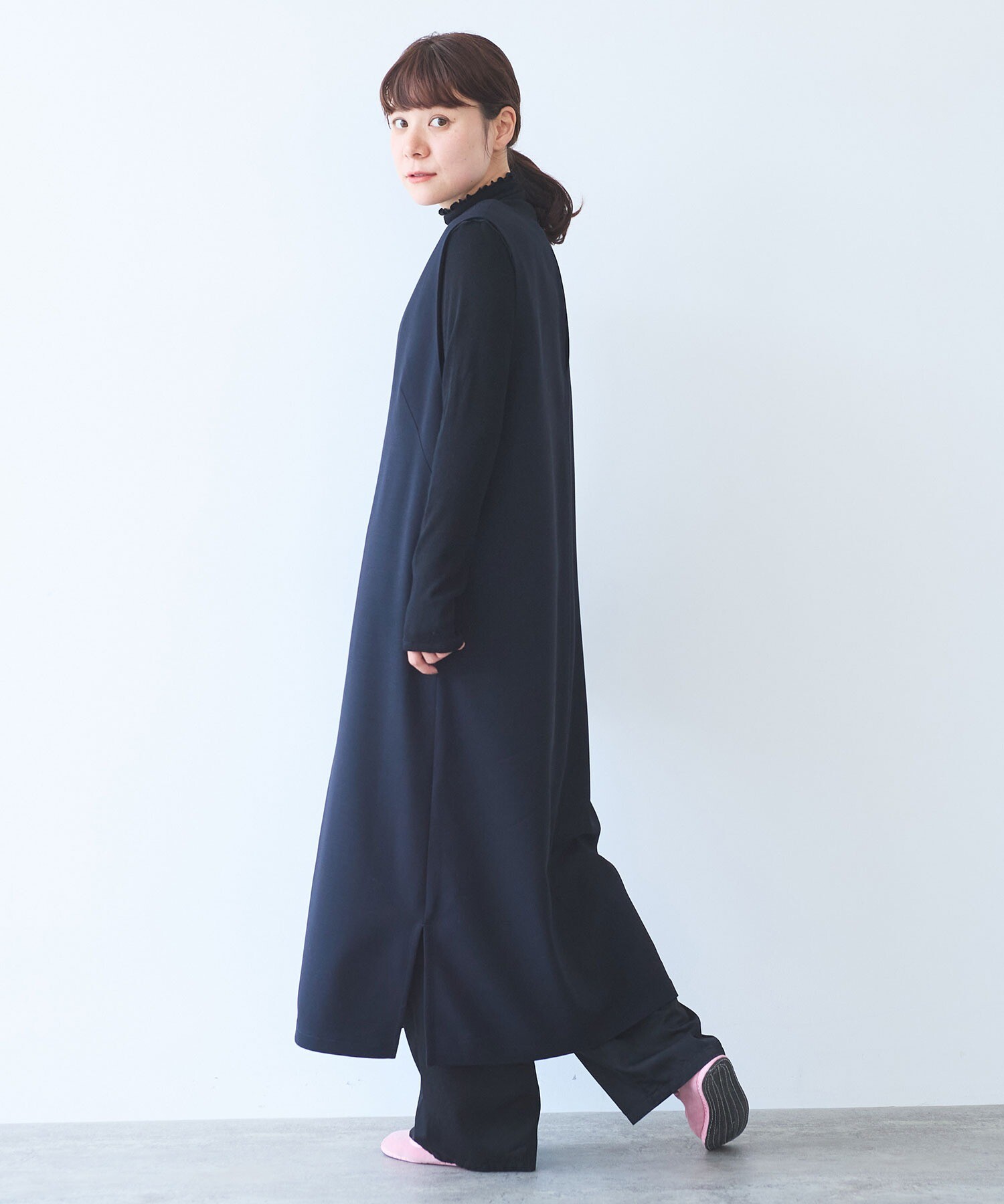 AMBIDEX Store ○レーヨンウール slit neck jumper スカート(F