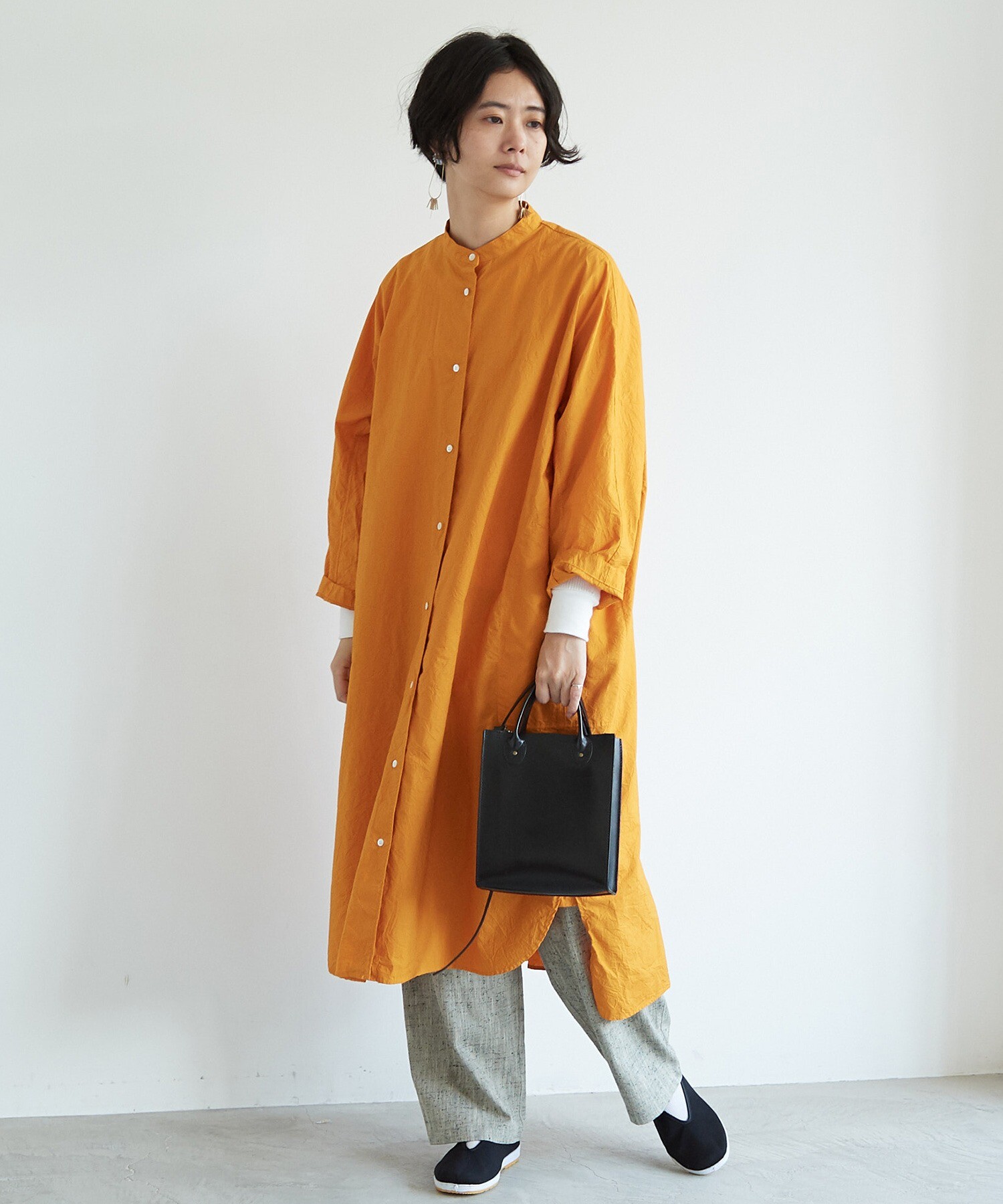 yuni  Cupra/Cotton/Linen  シャツワンピース