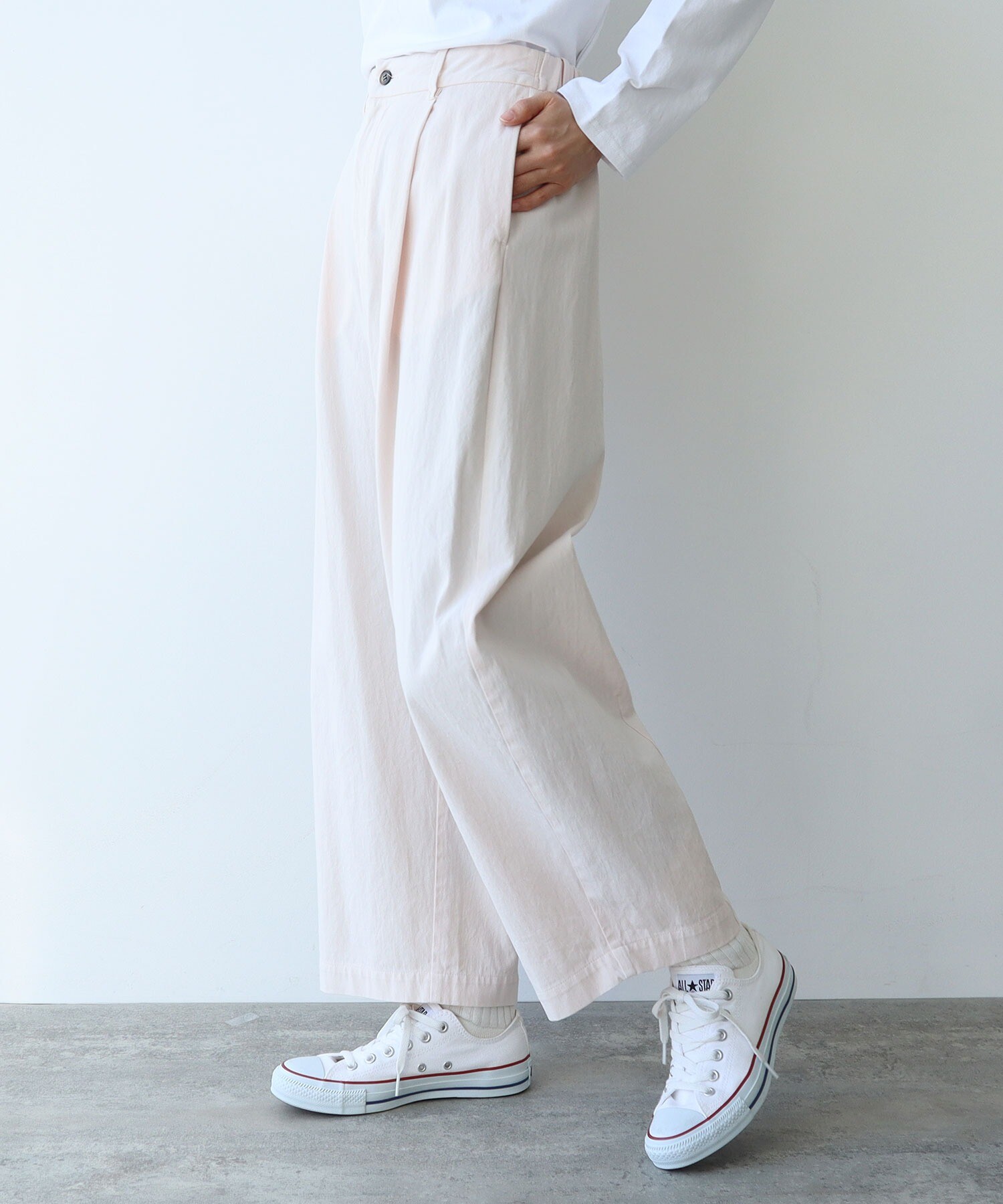 出産祝いなども豊富 Store AMBIDEX 60/2強撚コットン yuni コン): テーパードパンツ(S パンツ