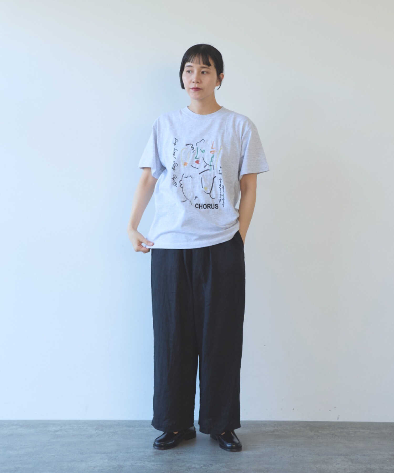 AMBIDEX Store 【予約販売】40/1 Linen easy gum tack パンツ(M
