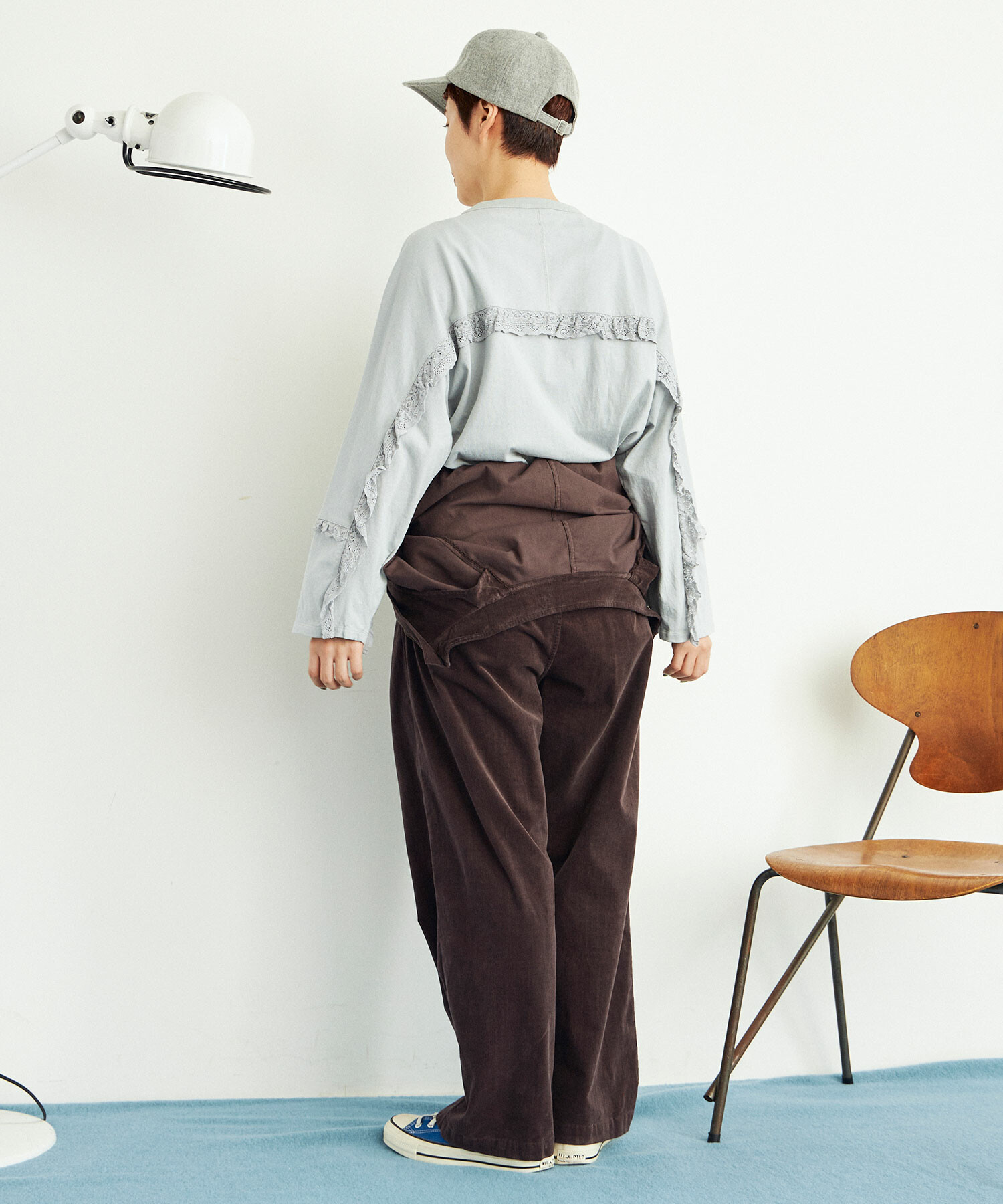 AMBIDEX Store ○cotton lace LONG プルオーバー(F BLUE GREY): buoybuoy