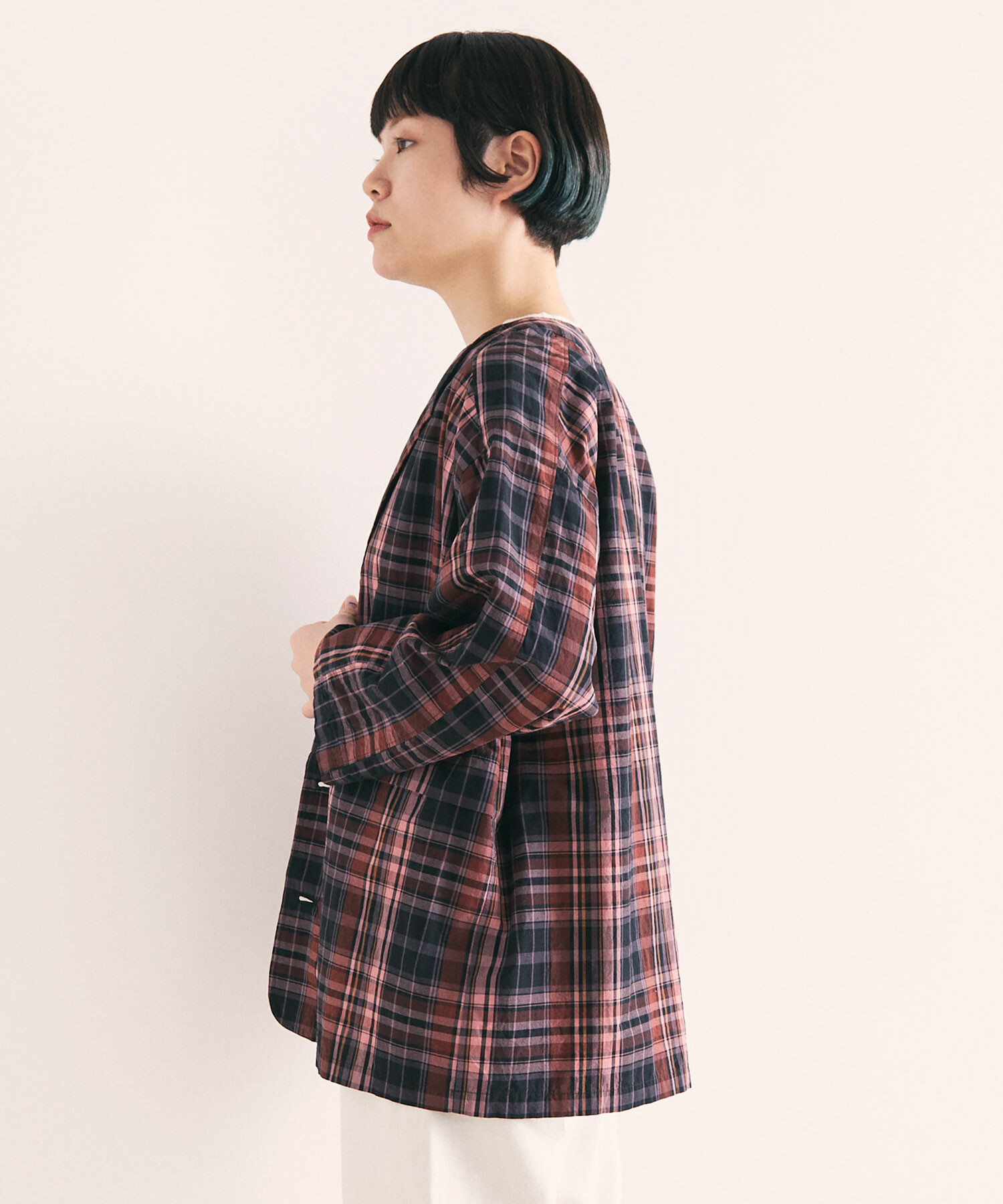 AMBIDEX Store ○CHECK EDODAKI SHIRT ジャケット(F GREY CHECK): FLAT 