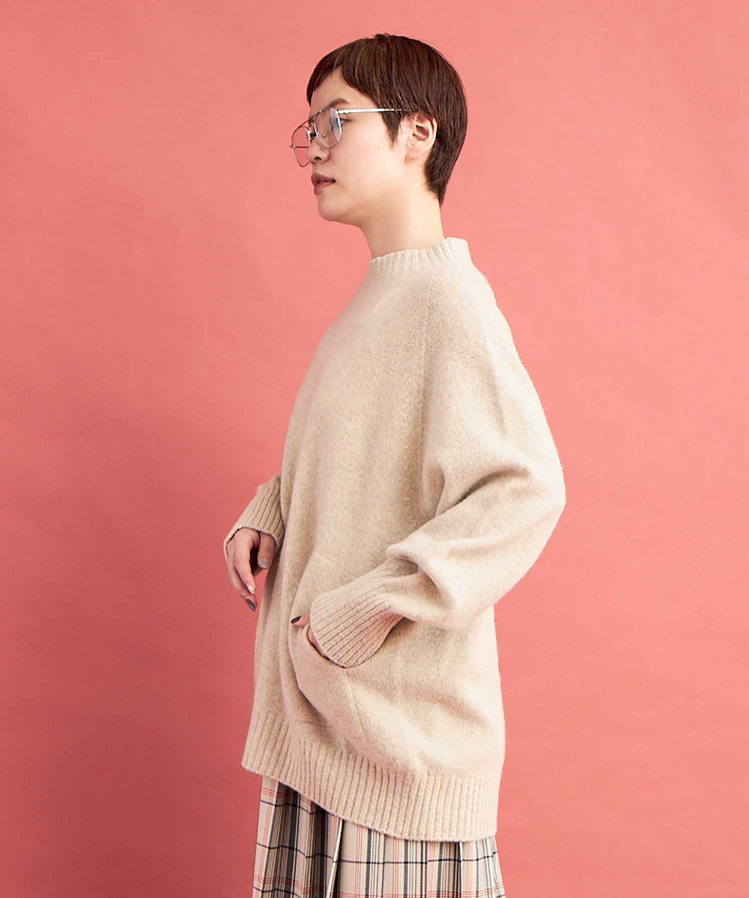 huihuiページ AMBIDEX Store ○ラムウール/カシミア MOCK NECK プルオーバー(F