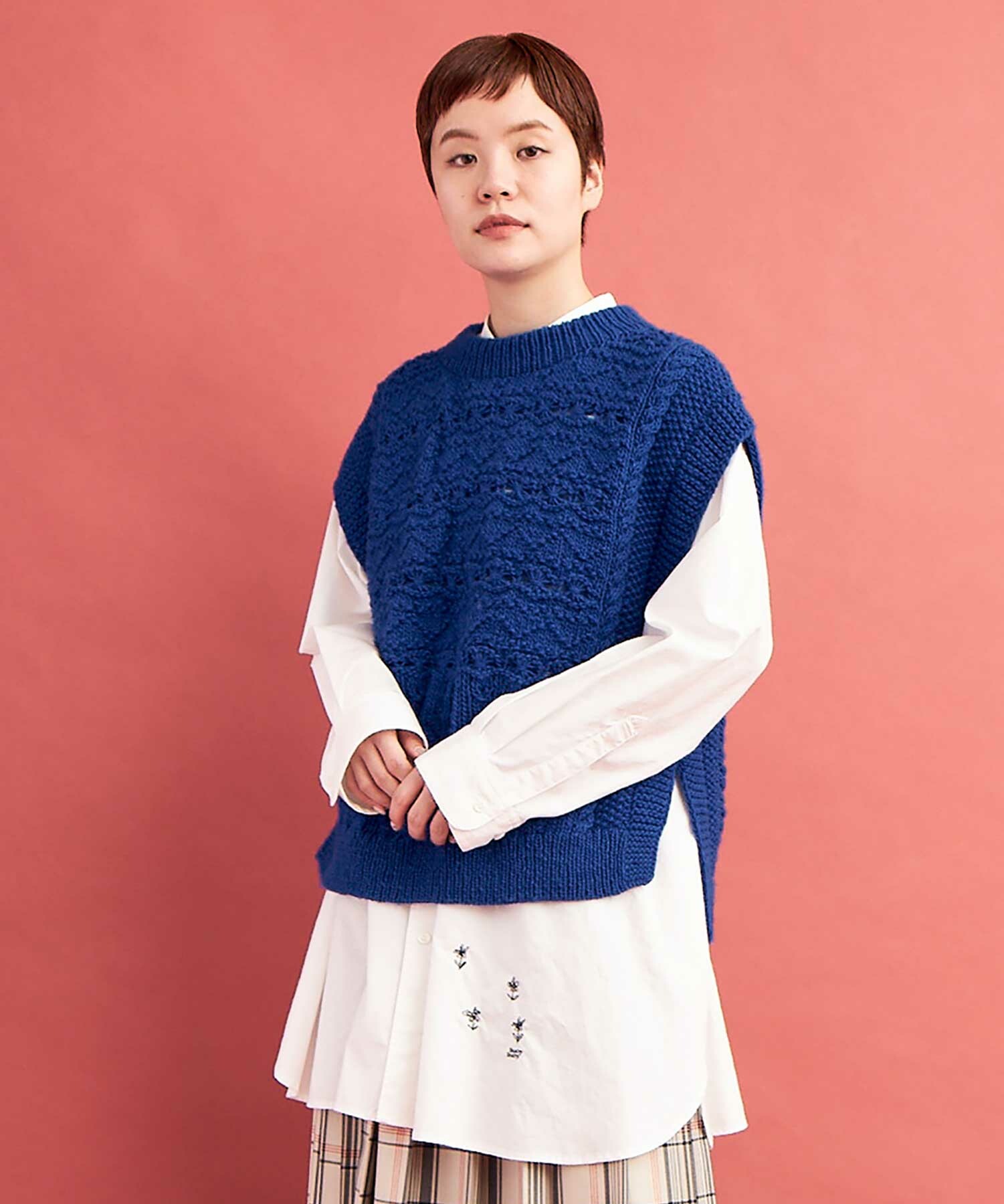 AMBIDEX Store ○PERU HANDKNIT ベスト(F LIGHT GREY): buoybuoy