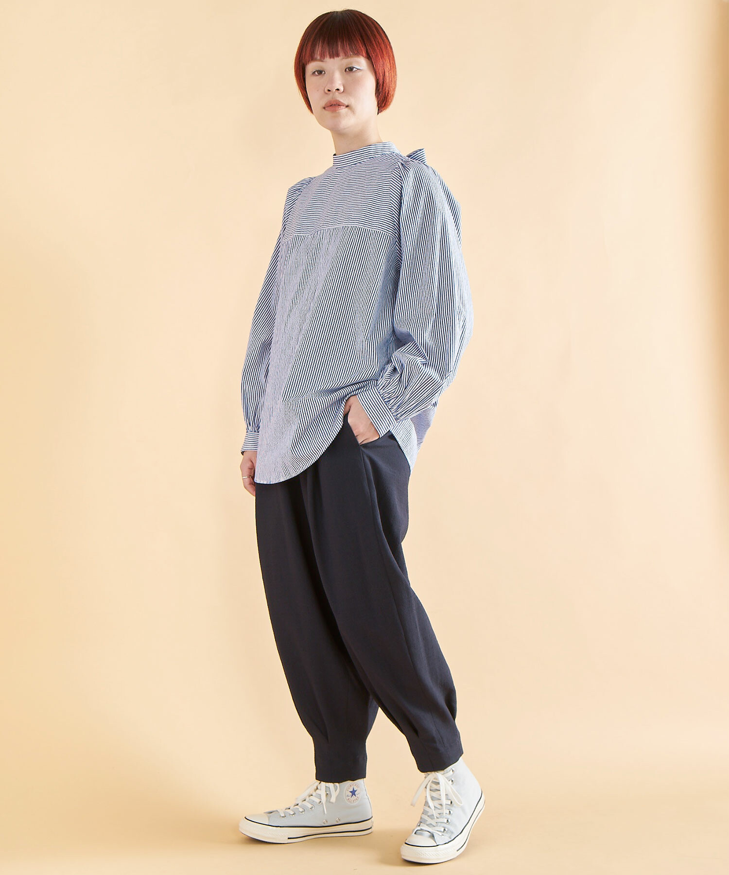 AMBIDEX Store ○3タックパンツ(F NAVY): FLAT-cic-HATENA