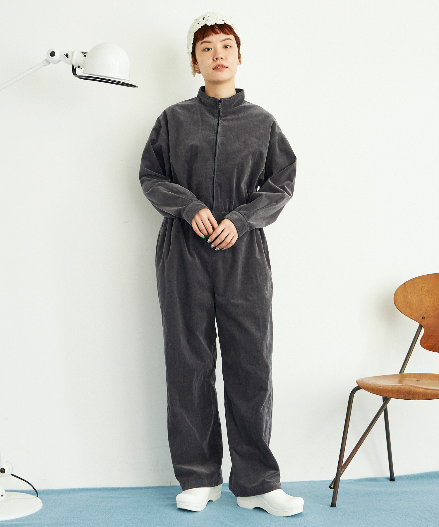 AMBIDEX Store ○スラブ別珍 製品染 ジャンプスーツ(F COFFEE): buoybuoy