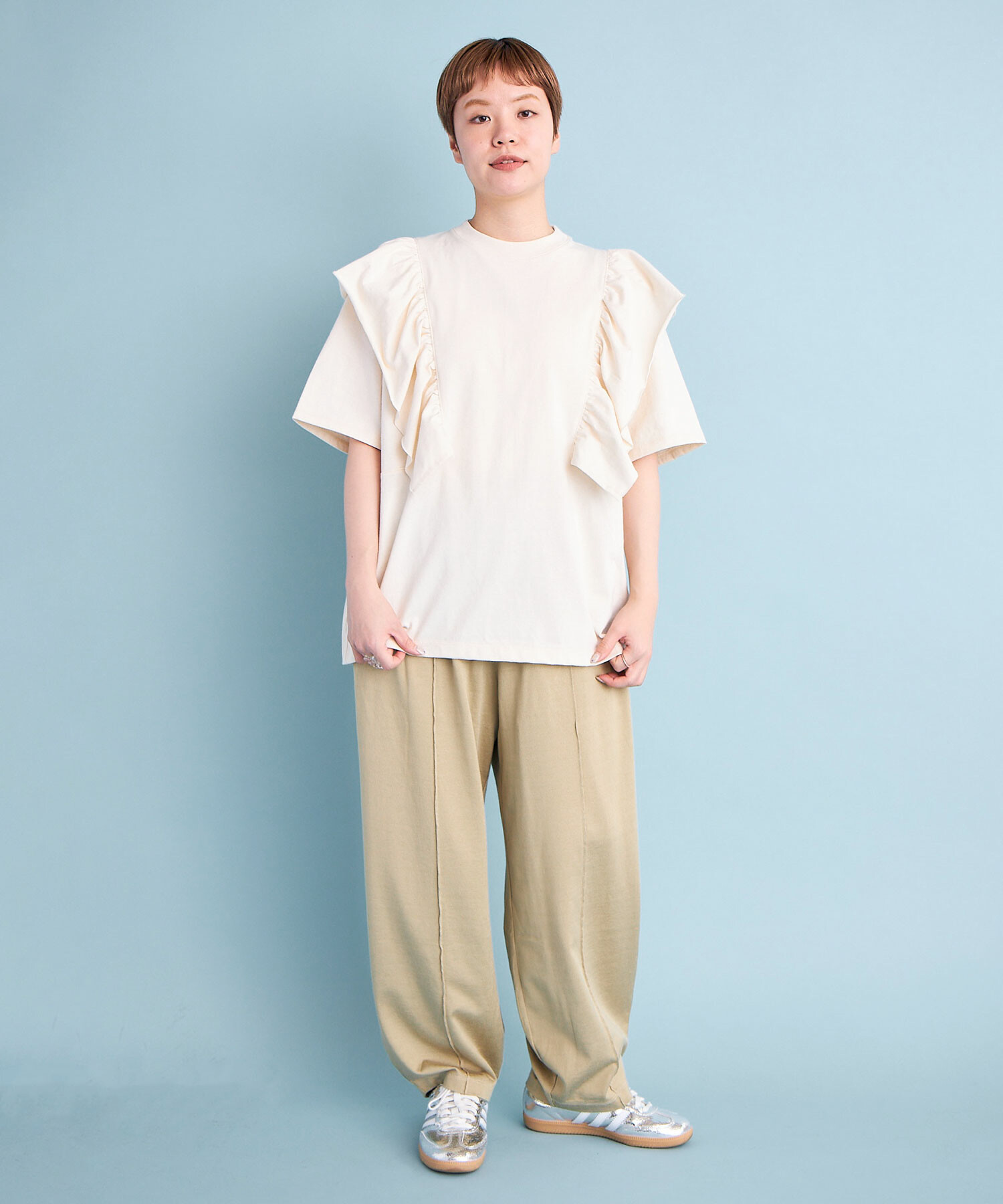 AMBIDEX Store 【予約販売】football jersey CURVE パンツ(F OFF WHITE