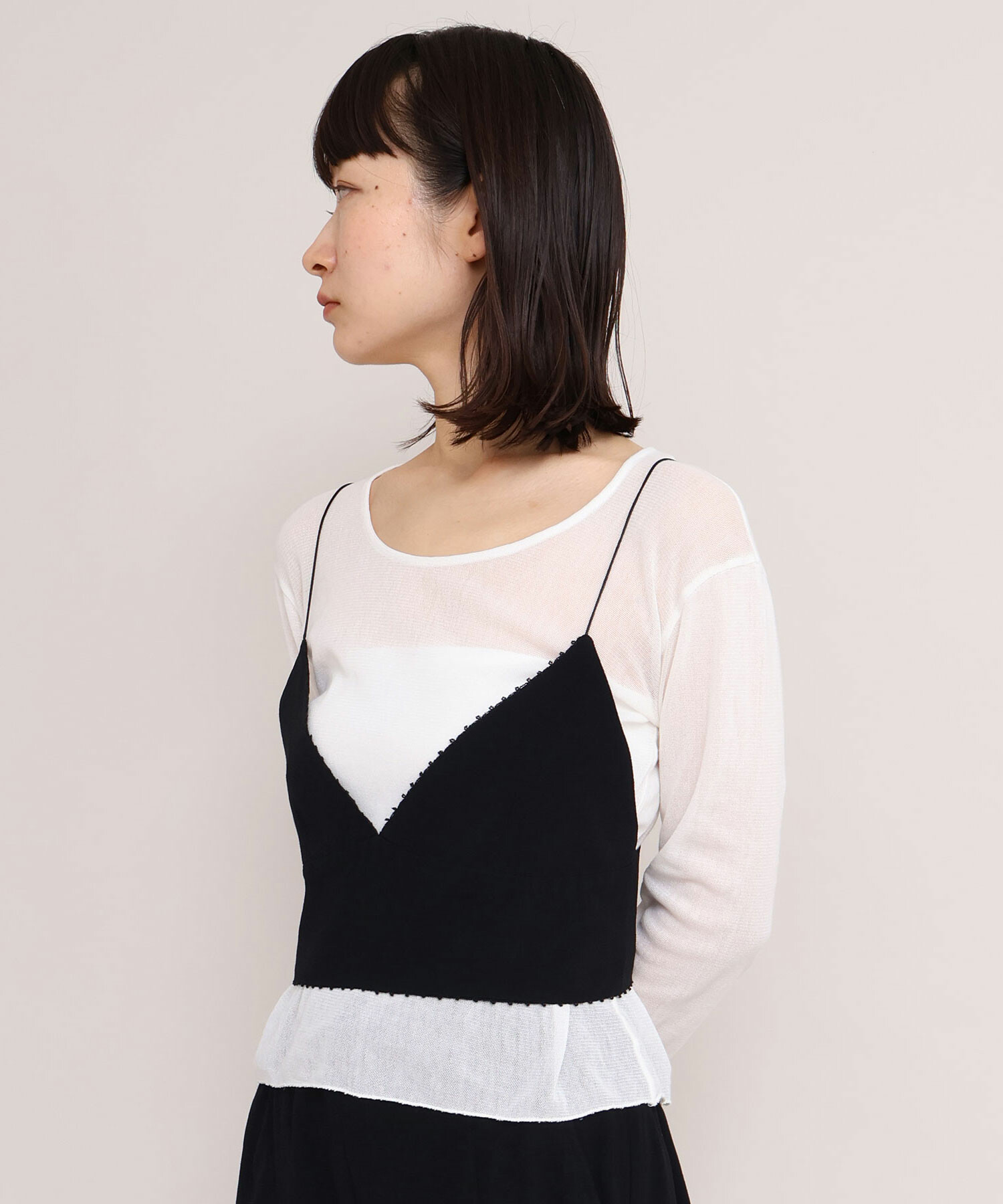 hyeon ヘヨン ビスチェ AMBIDEX Store レーヨンちりめん刺繍 ビスチェ(F ピンク): iki