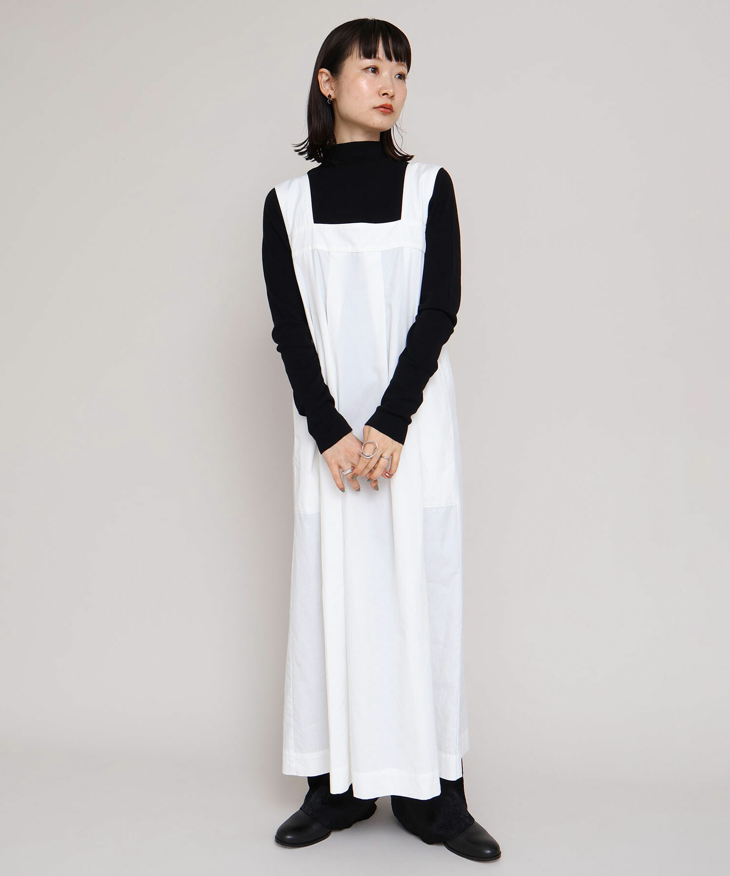 AMBIDEX Store 〇コールドマーセツイル タックワンピース(F クロ): iki