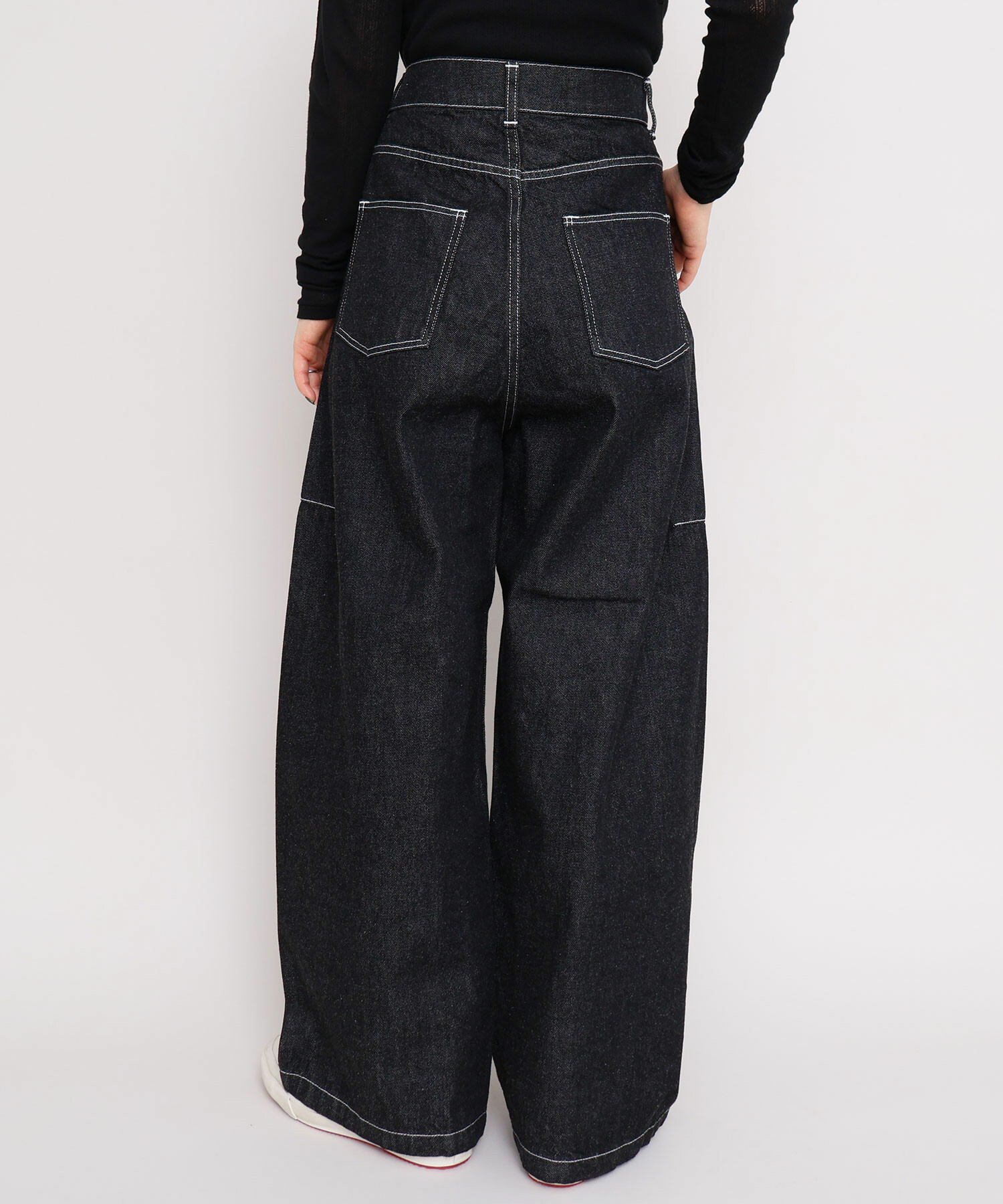 ANDREA&CO ラップデザインデニムパンツ AMBIDEX Store 12ozローデニム センターシームパンツ(F クロ): iki