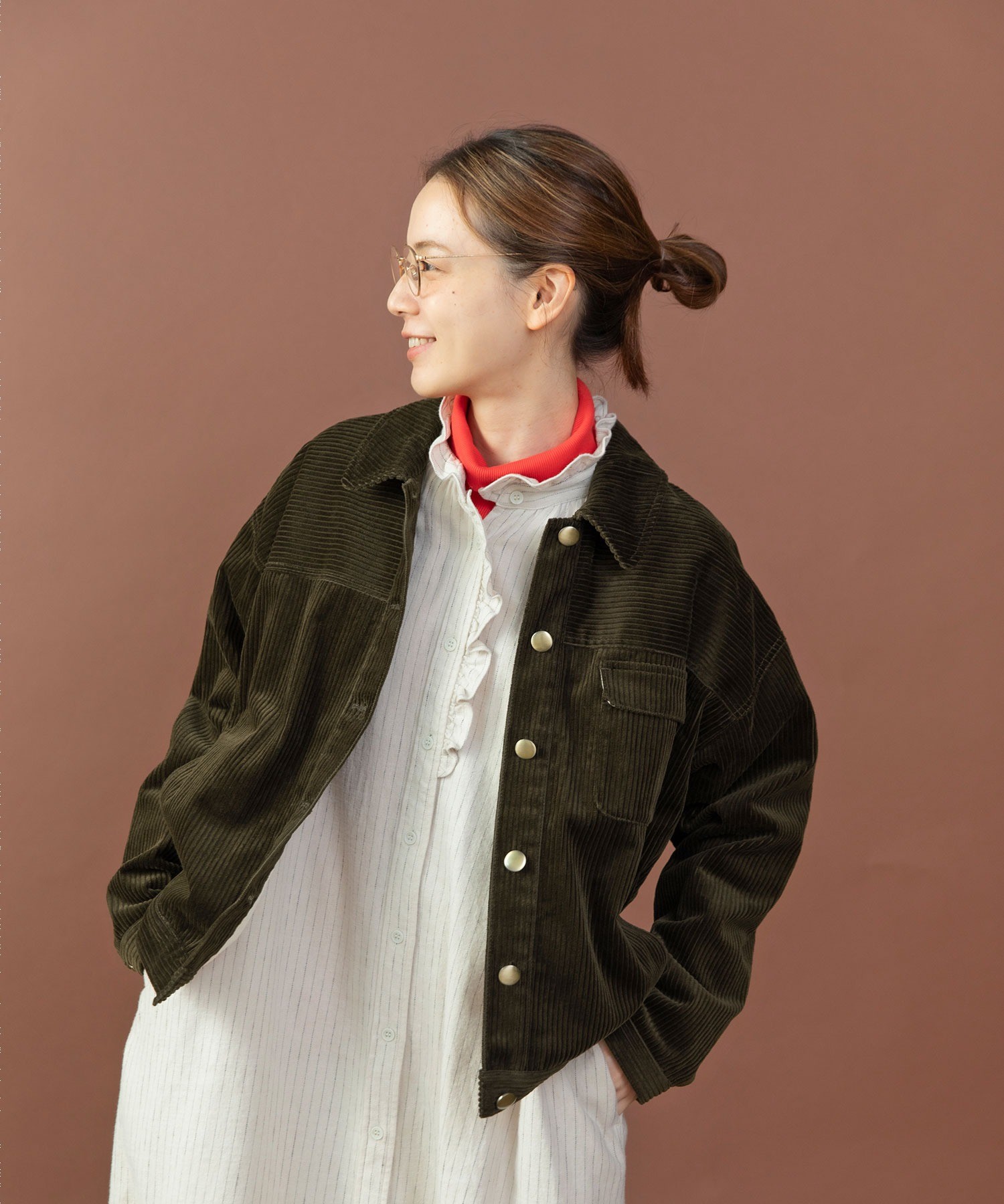 AMBIDEX Store ○○6Wコーデュロイ ブルゾン(F カーキ): PAR ICI