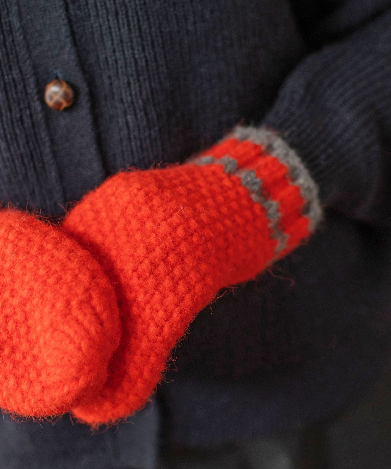 AMBIDEX Store ○カノコ編み ラインミトン(F アオ): PAR ICI