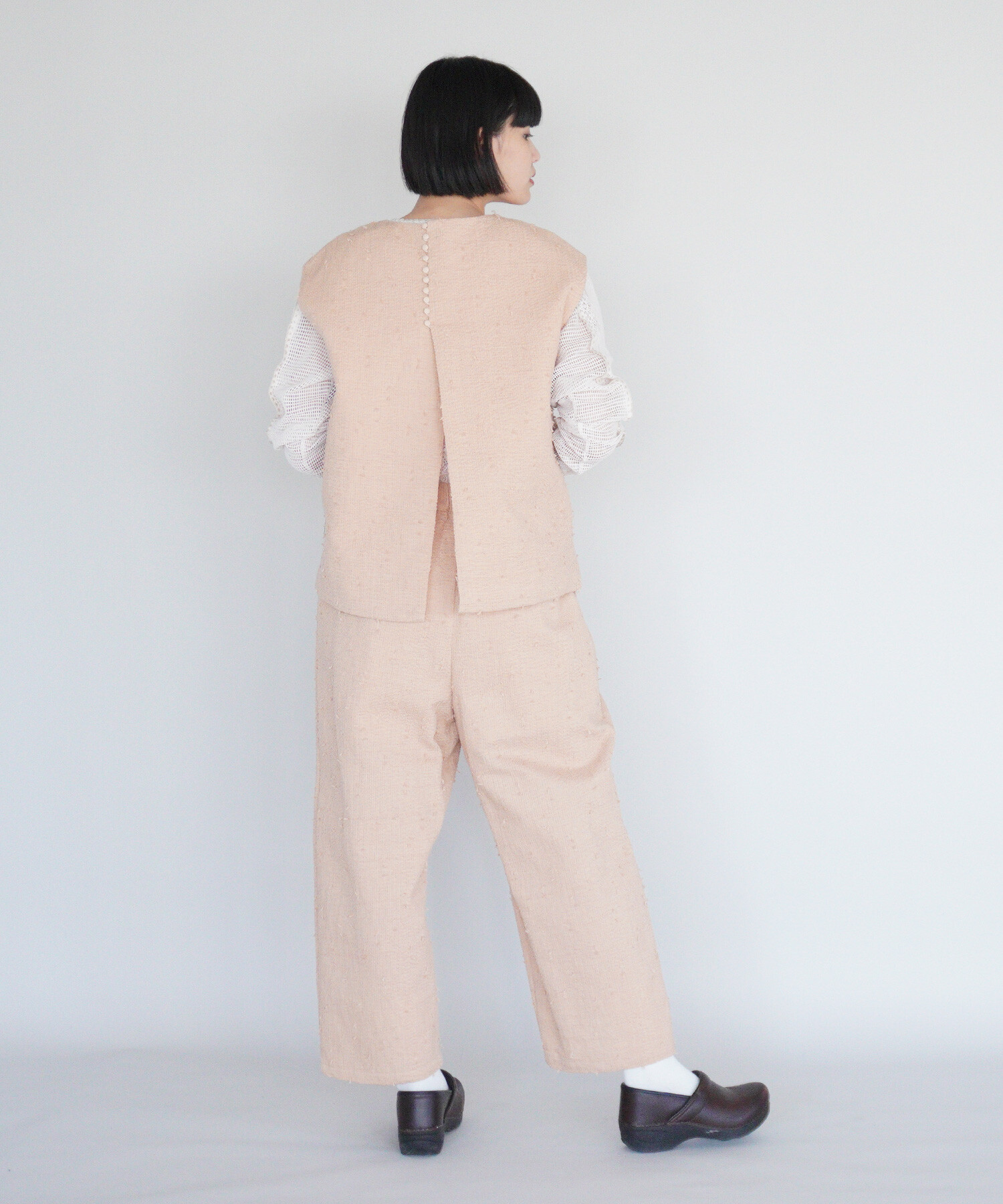 AMBIDEX Store 〇sashiko jacquard ベスト(F チャコールグレー AMBIDEX Store 〇sashiko jacquard ベスト(F チャコールグレー