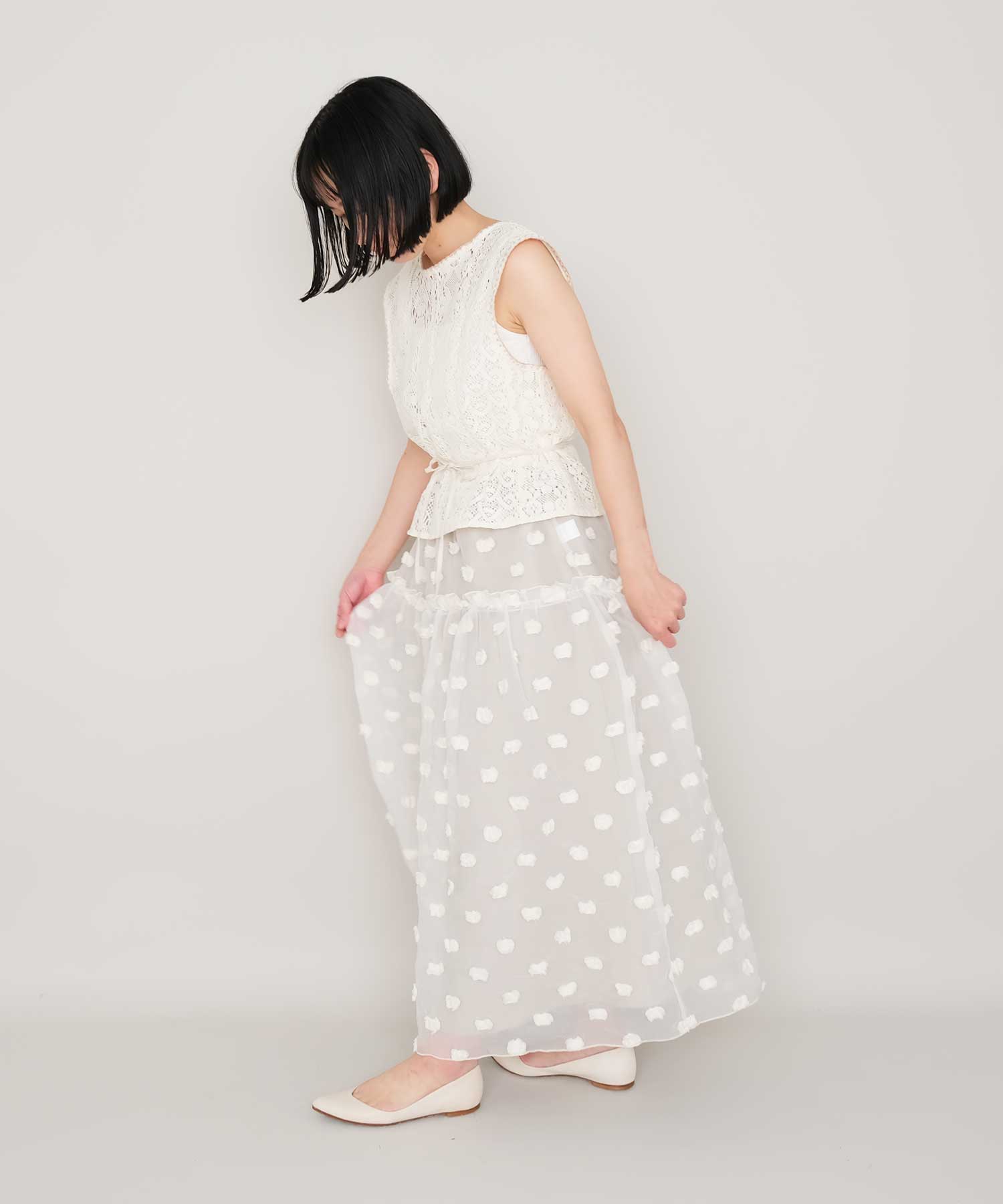AMBIDEX Store 【予約販売】〇氷dotジャカード スカート(F キナリ 
