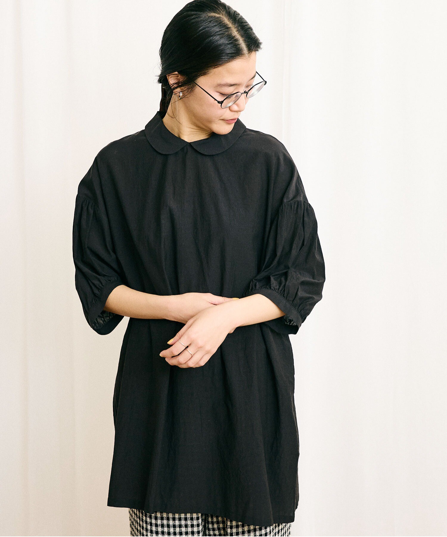AMBIDEX Store 【予約販売】〇Cotton cupra washer Annie blouse