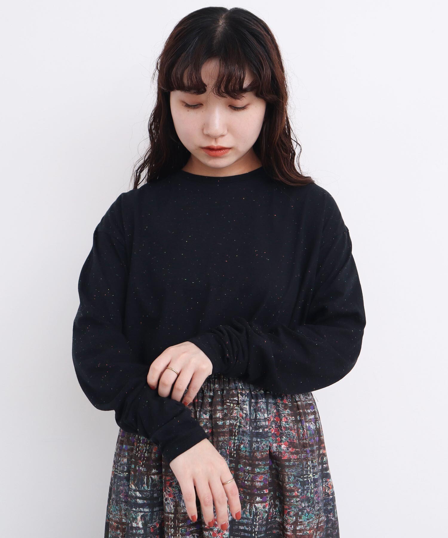 TTD 182203 【⭐︎ たっくる様⭐︎】【美品・数量限定】 AMBIDEX Store 【予約販売】〇カラフルネップ天竺 くしゅ袖T