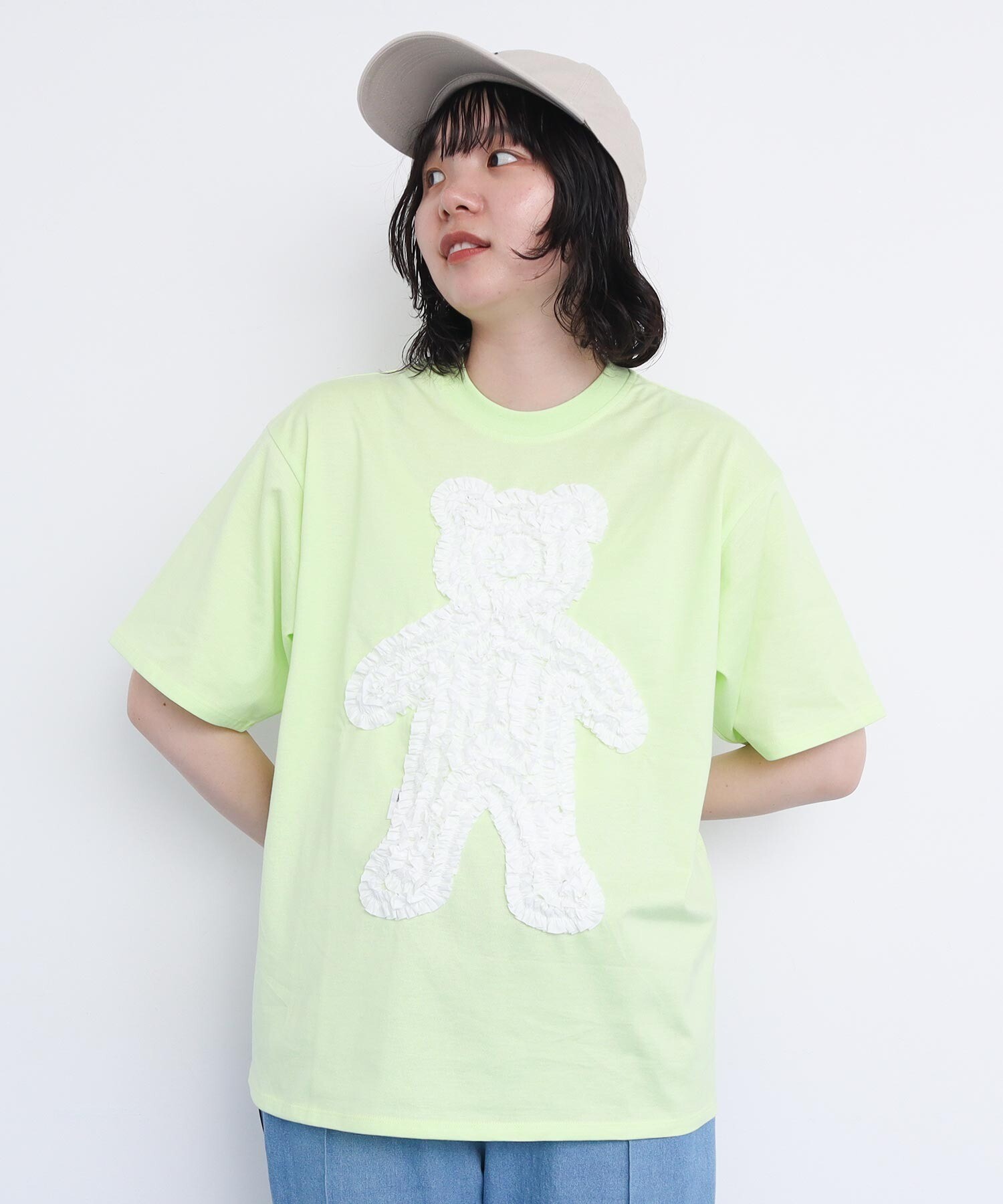 AMBIDEX Store △BEAR FRILL Tシャツ(F アオ): l'atelier du savon